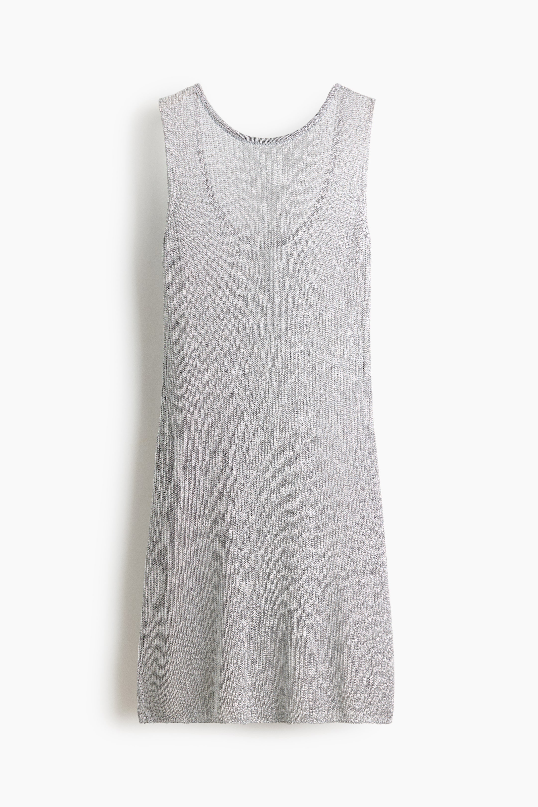 Shimmery Rib-Knit Dress