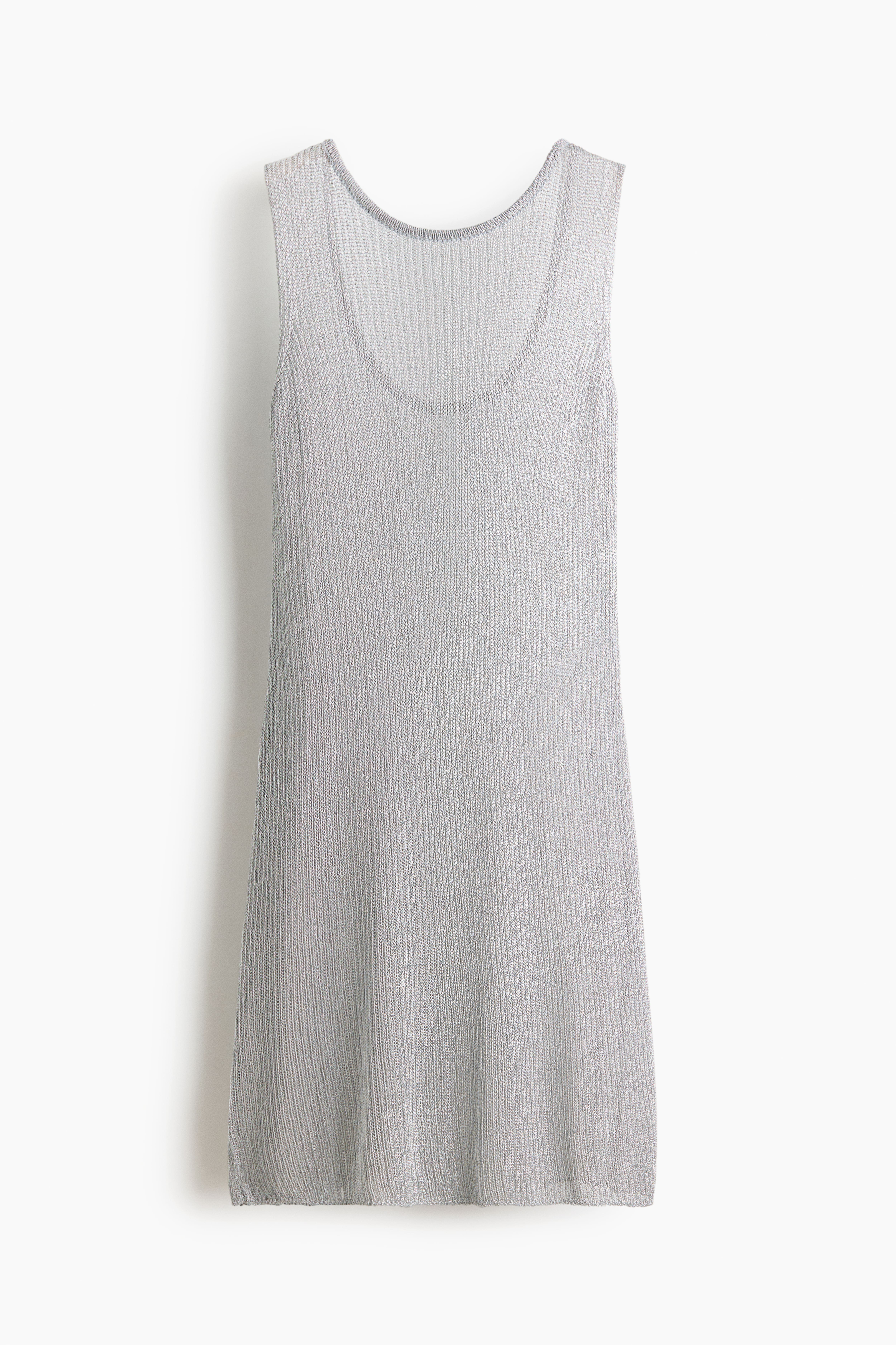 Shimmery Rib-Knit Dress