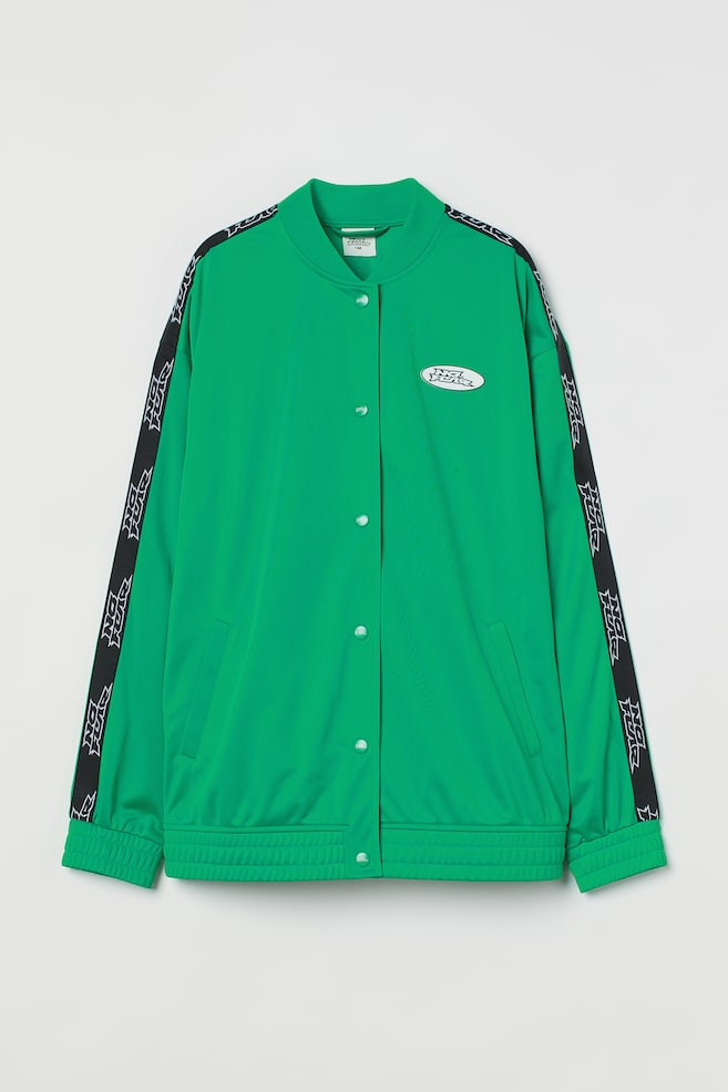 Oversized Sportjacke - Grün/No Fear - 1