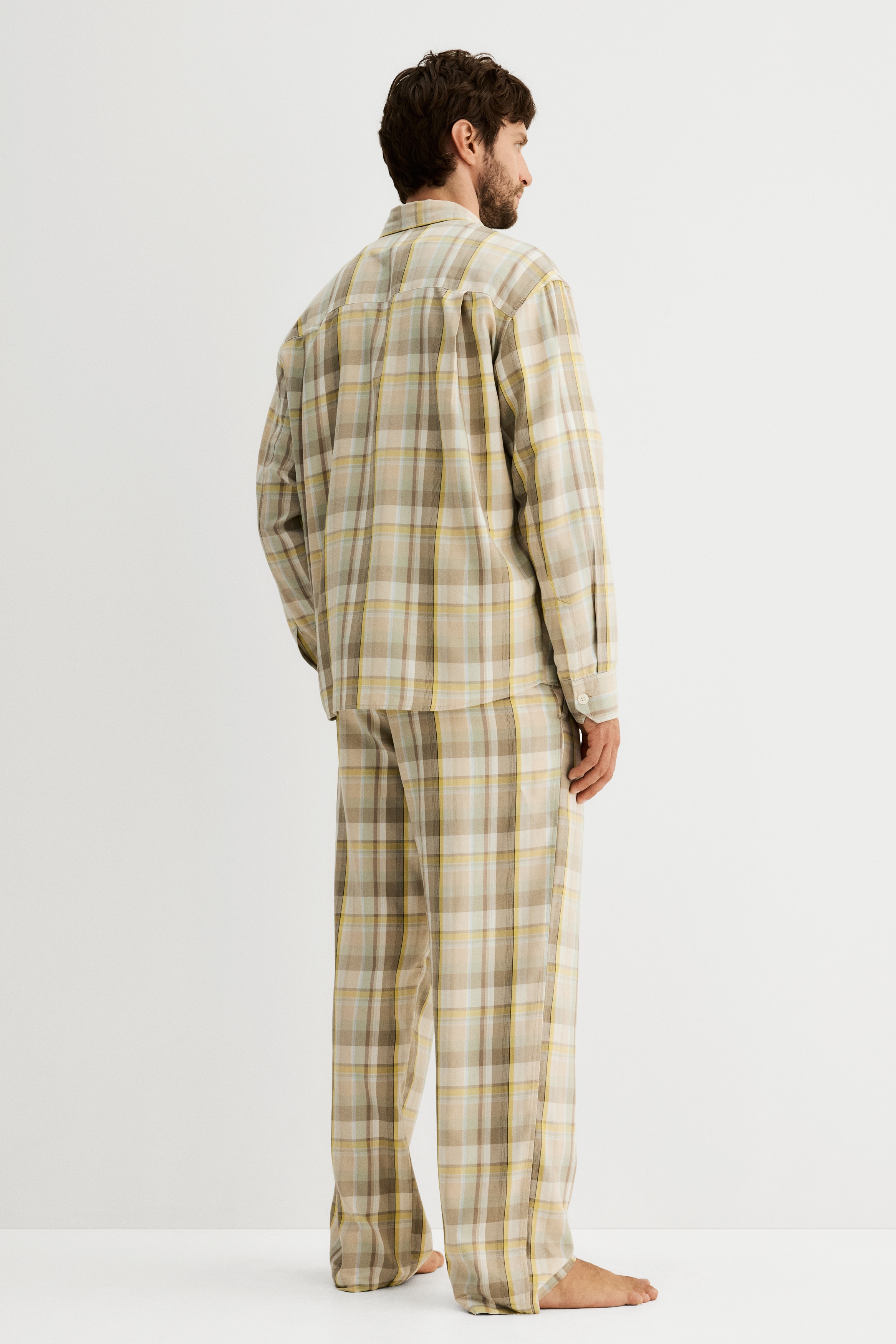 Lyocell-blend pyjama shirt and bottoms