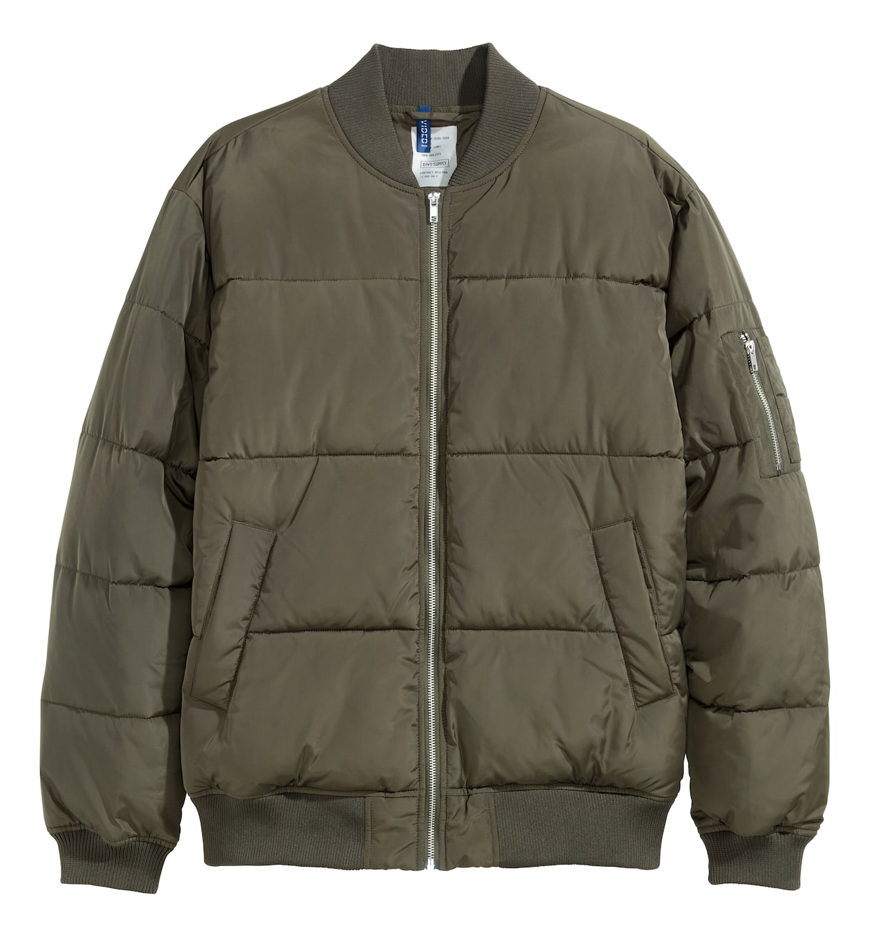 Quilted bomber jacket - Short - Khaki green - Men | H&M GB