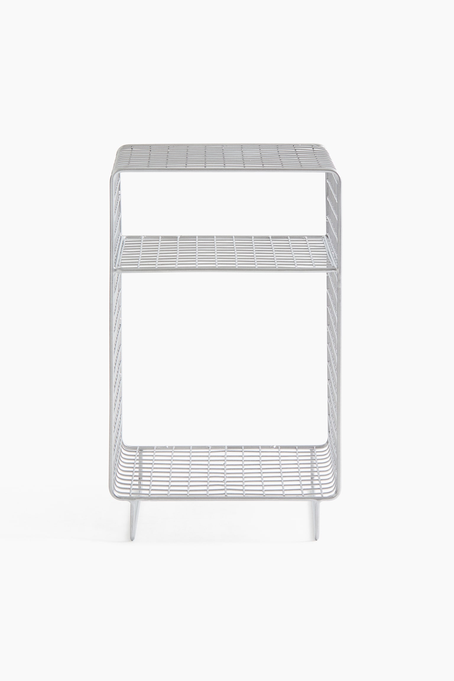 Metal wire bedside table - Silver-coloured - 3