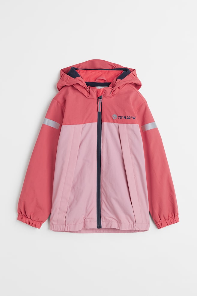 Water-repellent shell jacket - Brick red/Block-coloured - 1
