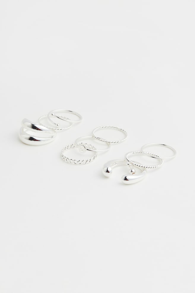9-pack rings - Silver-coloured/Gold-coloured - 1