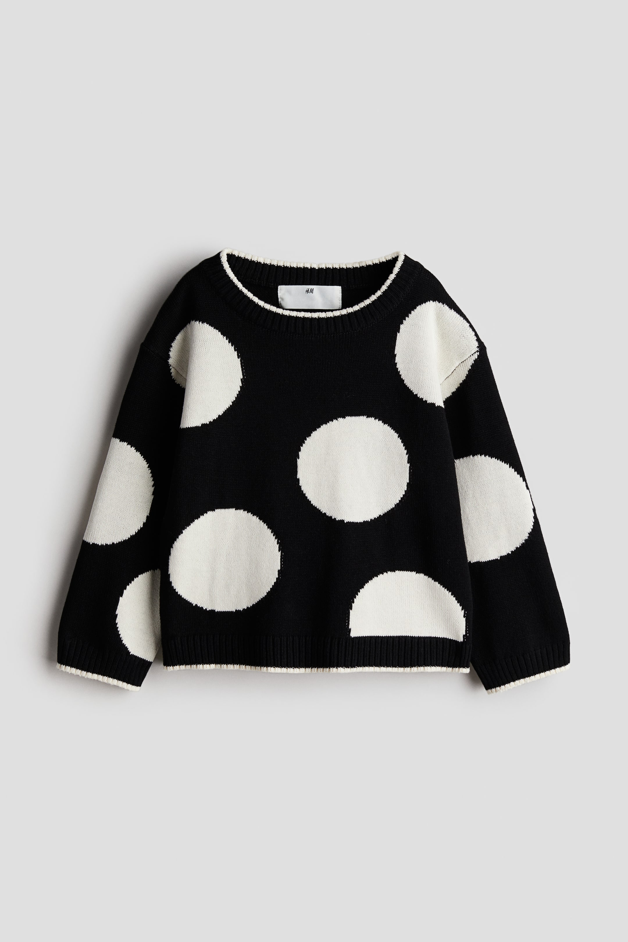 Jacquard-knit Cotton Sweater