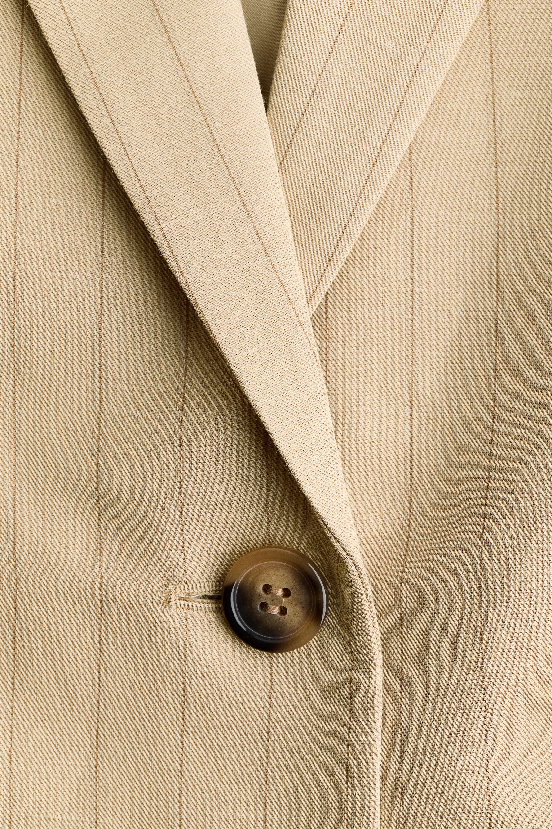 Linen-blend blazer