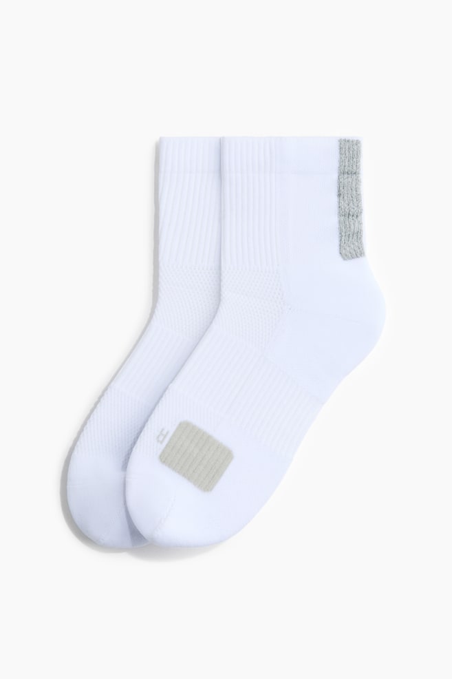 2-Pack Running Socks - White/Light dusty purple - 1