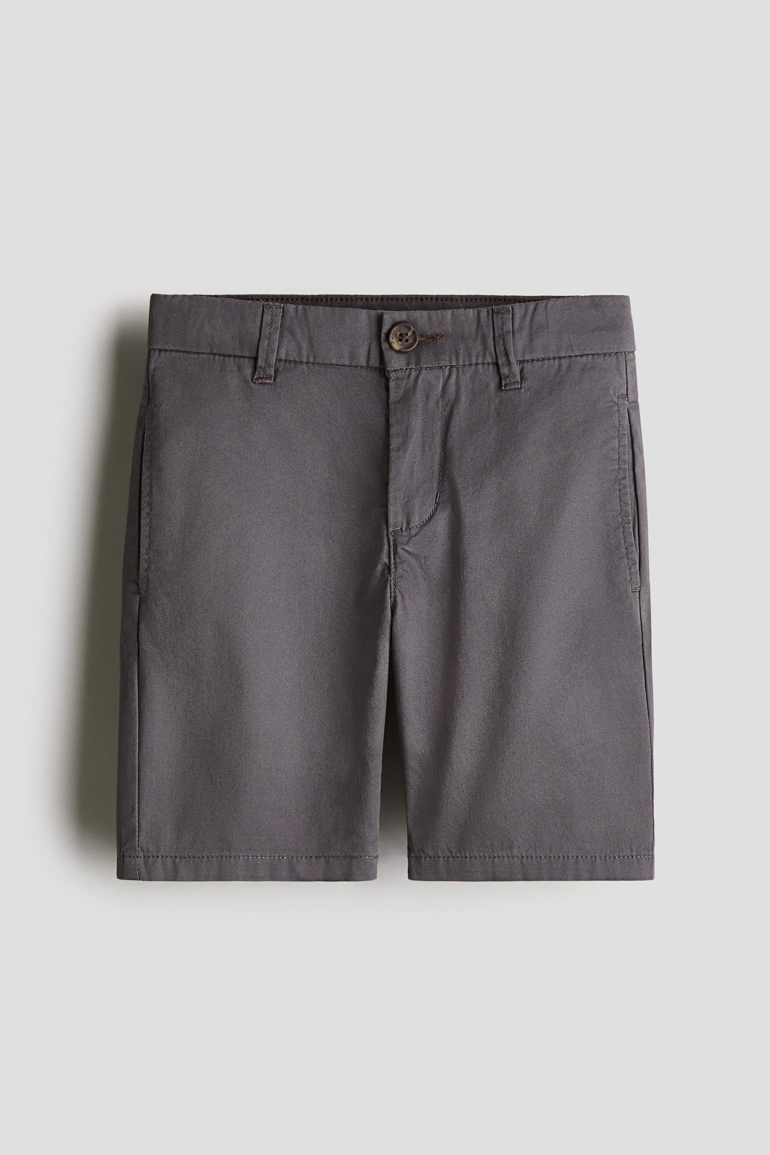 Cotton chino shorts - Dark grey/Brown/Light beige/Bright green - 1