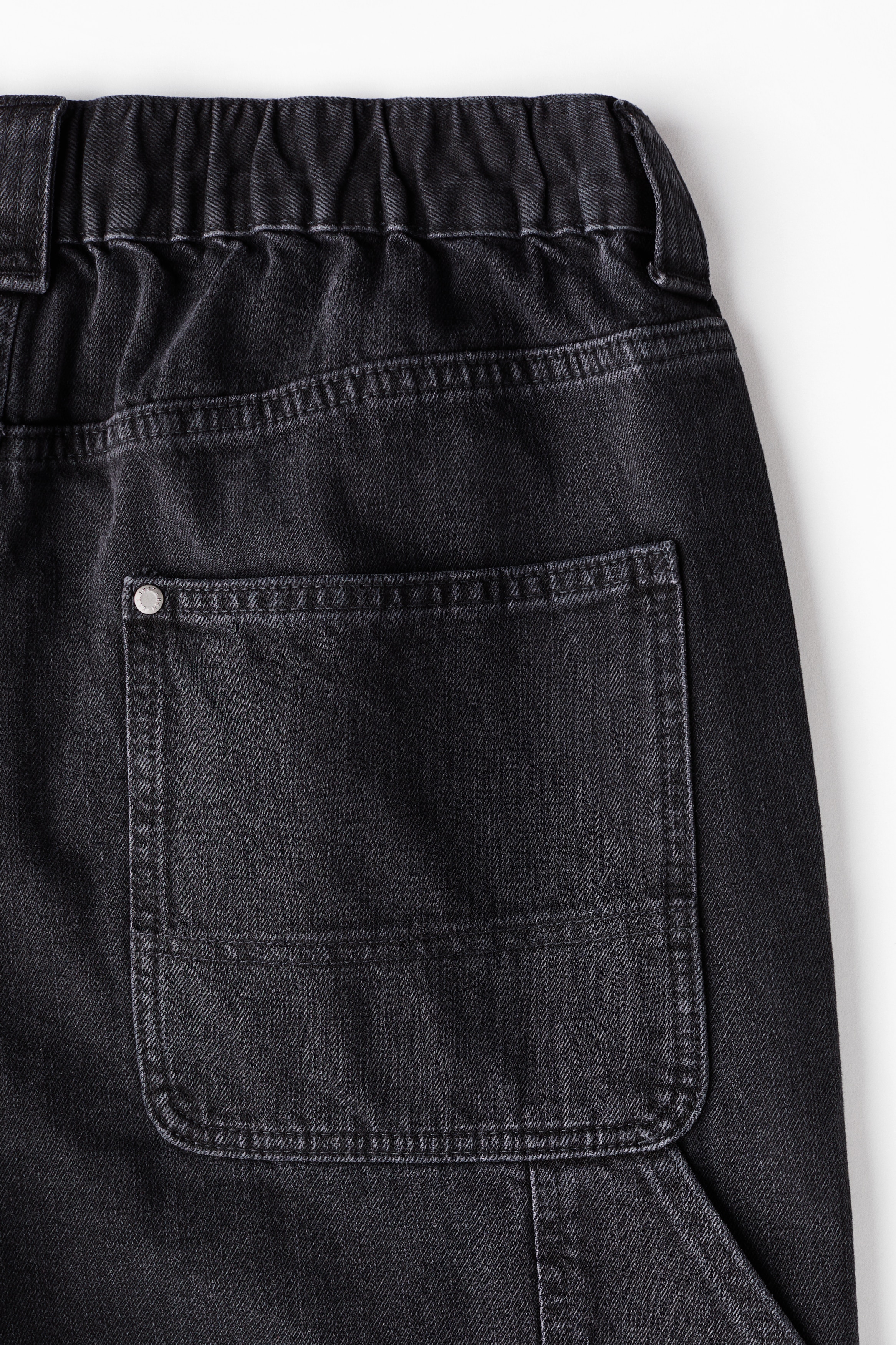 Men's Denim black Baggy Carpenter Jeans | H&M US