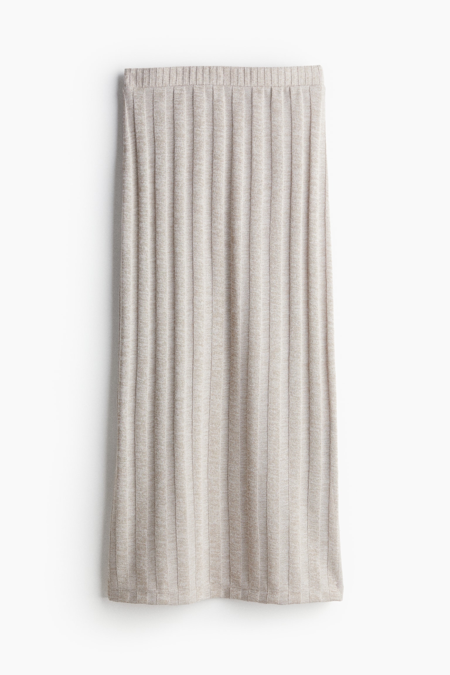 Rib-knit skirt - Beige marl/Dark beige marl - 2