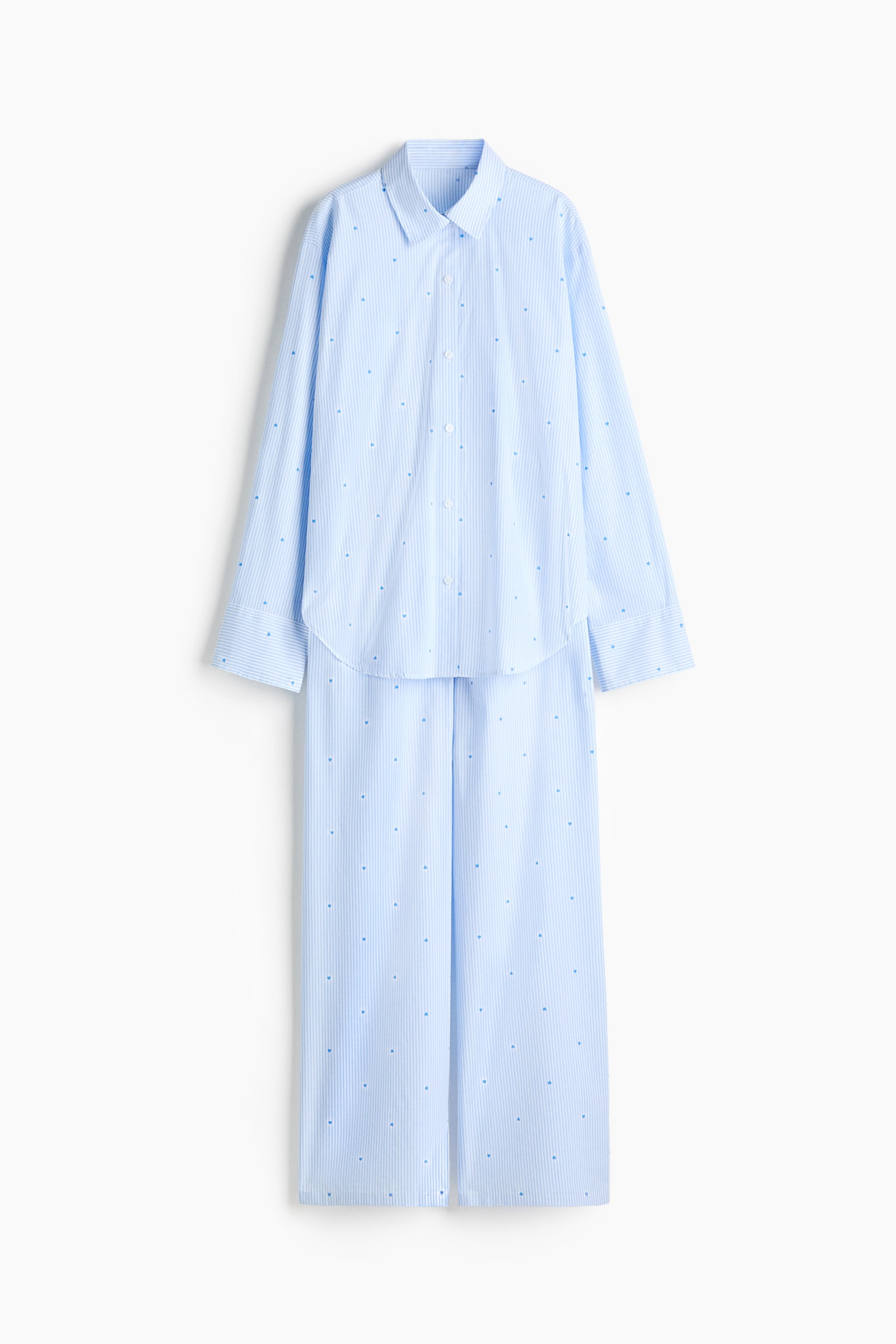 Cotton pyjamas - Blue/Striped - 1
