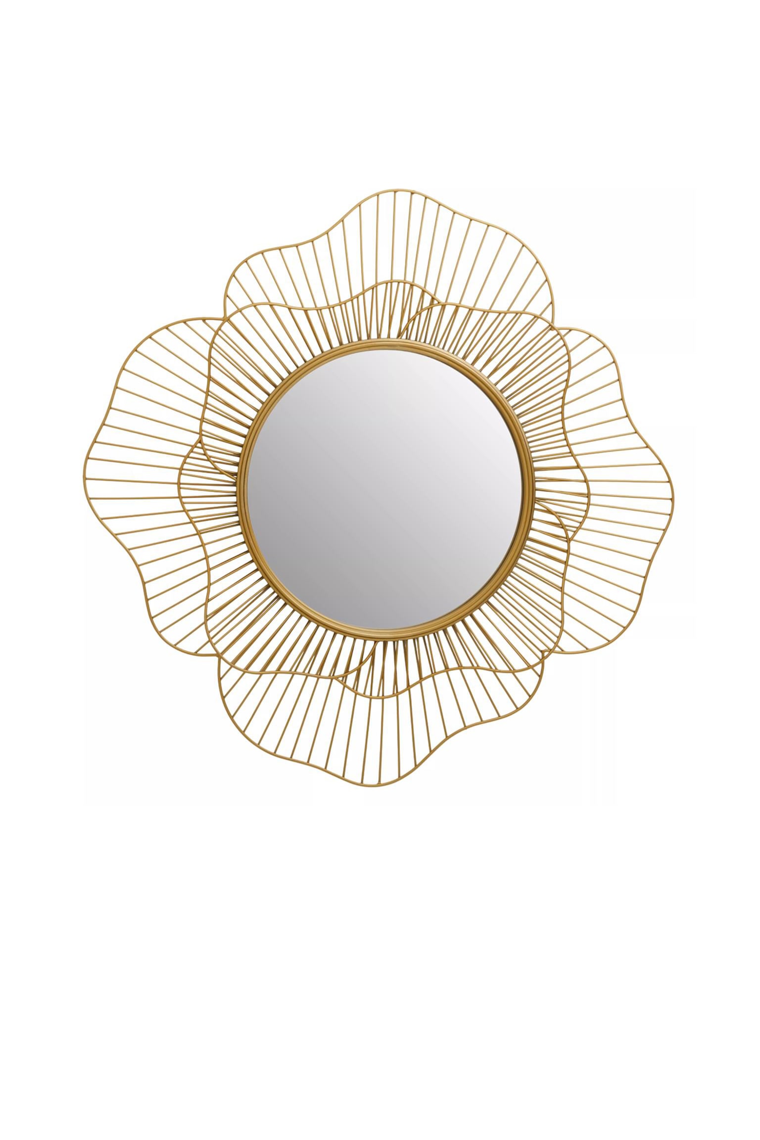 Matera Flower Wall Mirror - Gold - 1