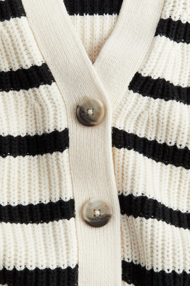 Mini Striped Piper Cardigan - Cream main image 1