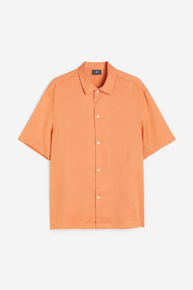 Regular Fit Short-sleeved lyocell shirt - Apricot/Black/Light greige/Khaki green/dc/dc - 2