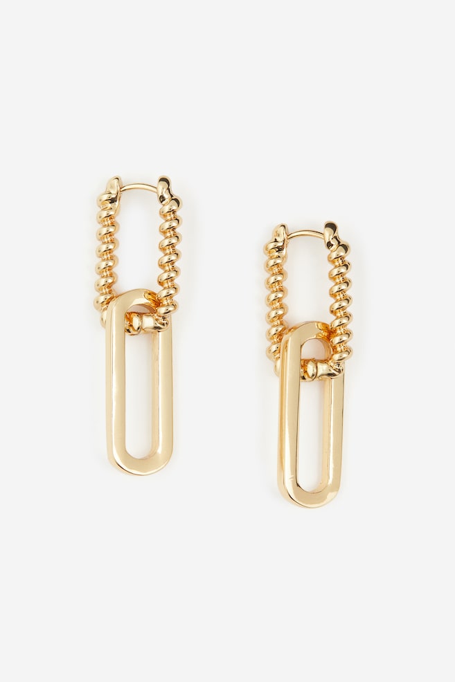 Gold-plated earrings - Gold-coloured - 2