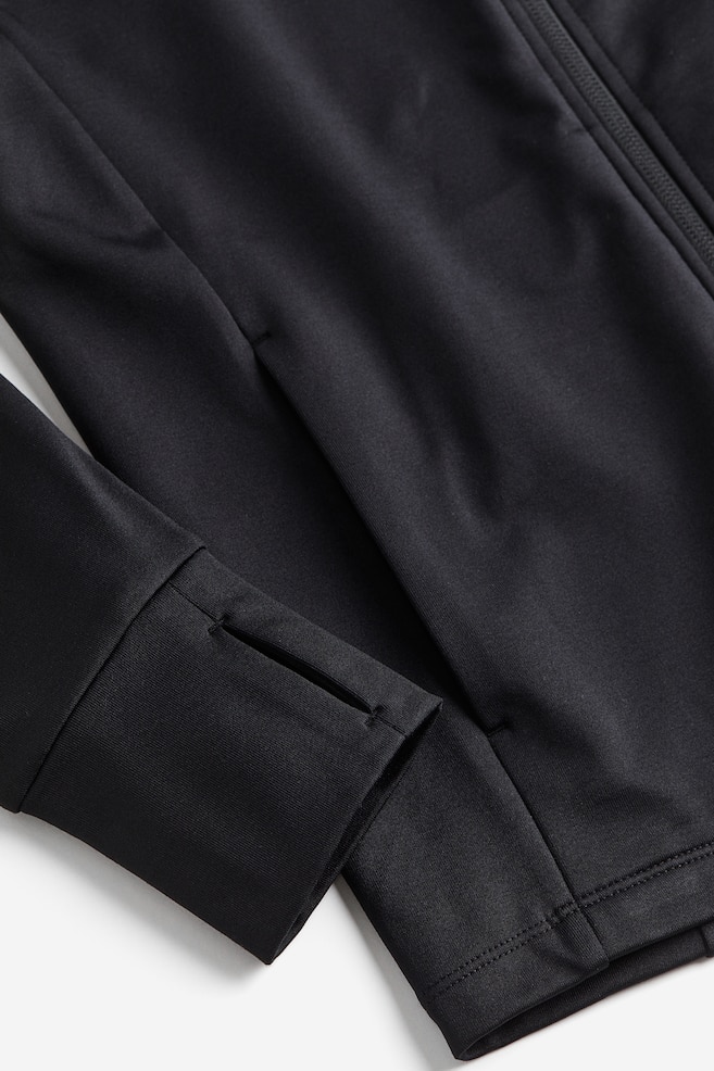 DryMove™ Zip-through sports hoodie - Black - 3