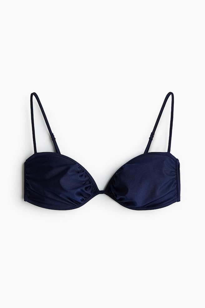 Haut de maillot paddé - Bleu marine/Marron foncé - 1