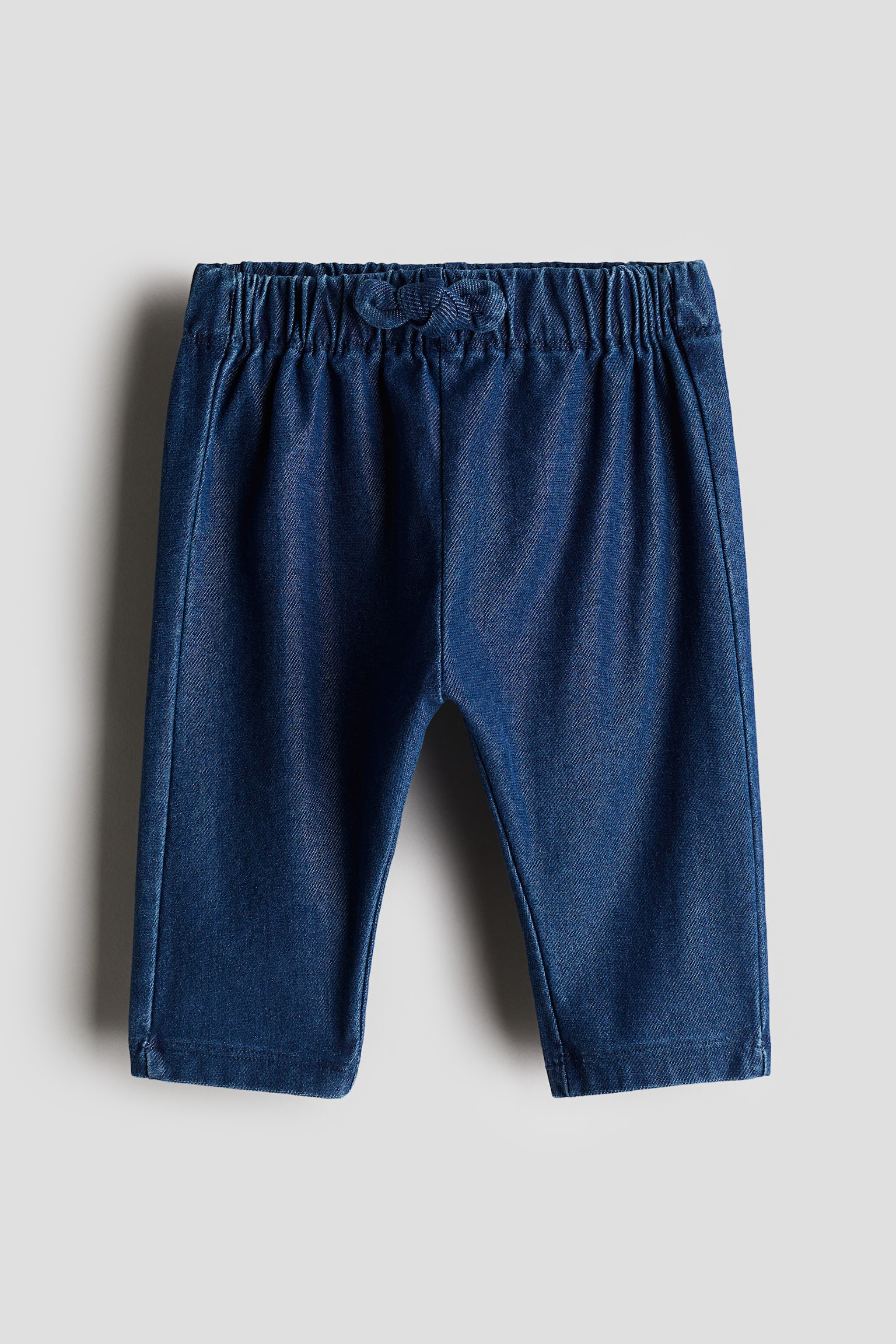 Детские джинсы H&M Denim-Look Jersey Pants, цвет: Джинсовый синий — фото 1