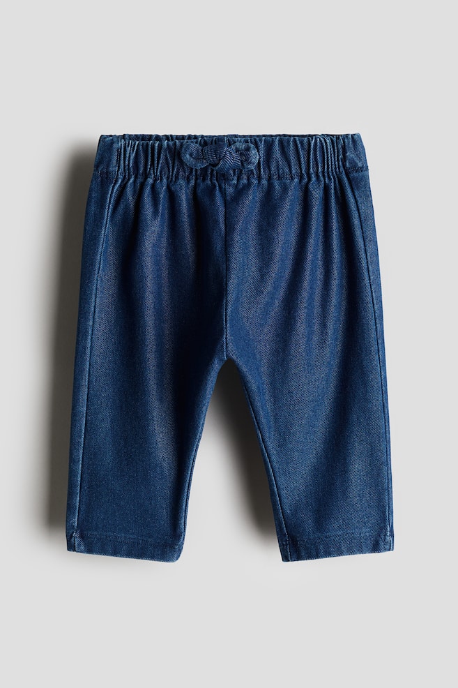 Denim-Look Jersey Pants - Denim blue - 1
