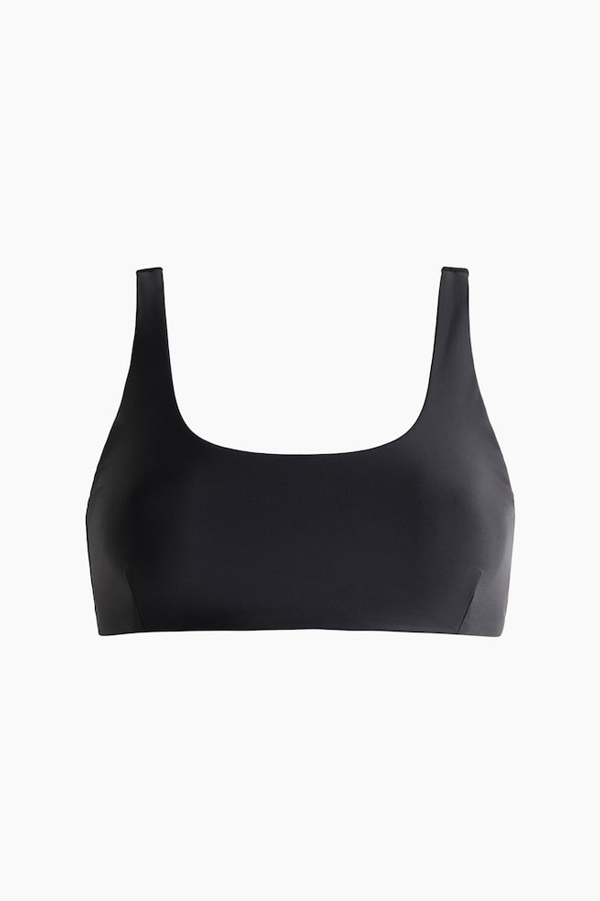 Top de bikini deportivo con Lycra® Xtra Life™ - Negro/Morado berenjena/Guayaba deslavado - 1