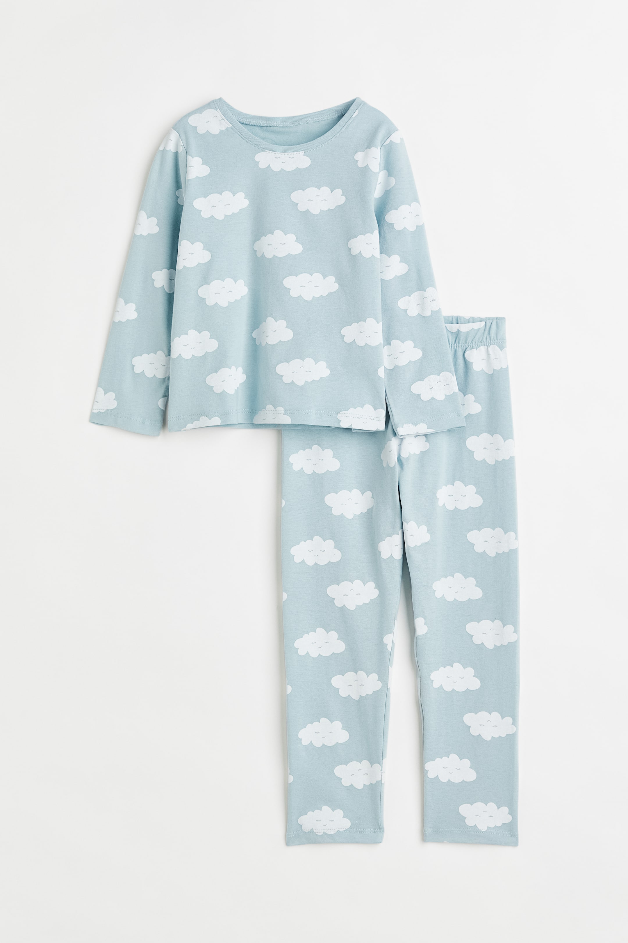 View larger image: Cotton jersey pyjamas - Light blue/Clouds - Kids | H&M 1