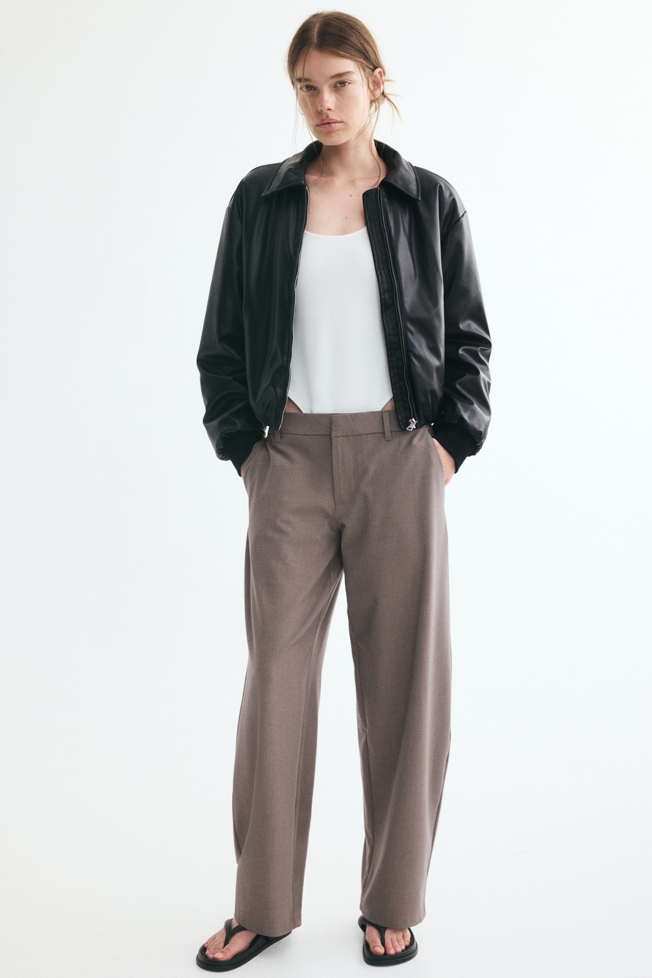 Dressy Barrel-Leg Pants