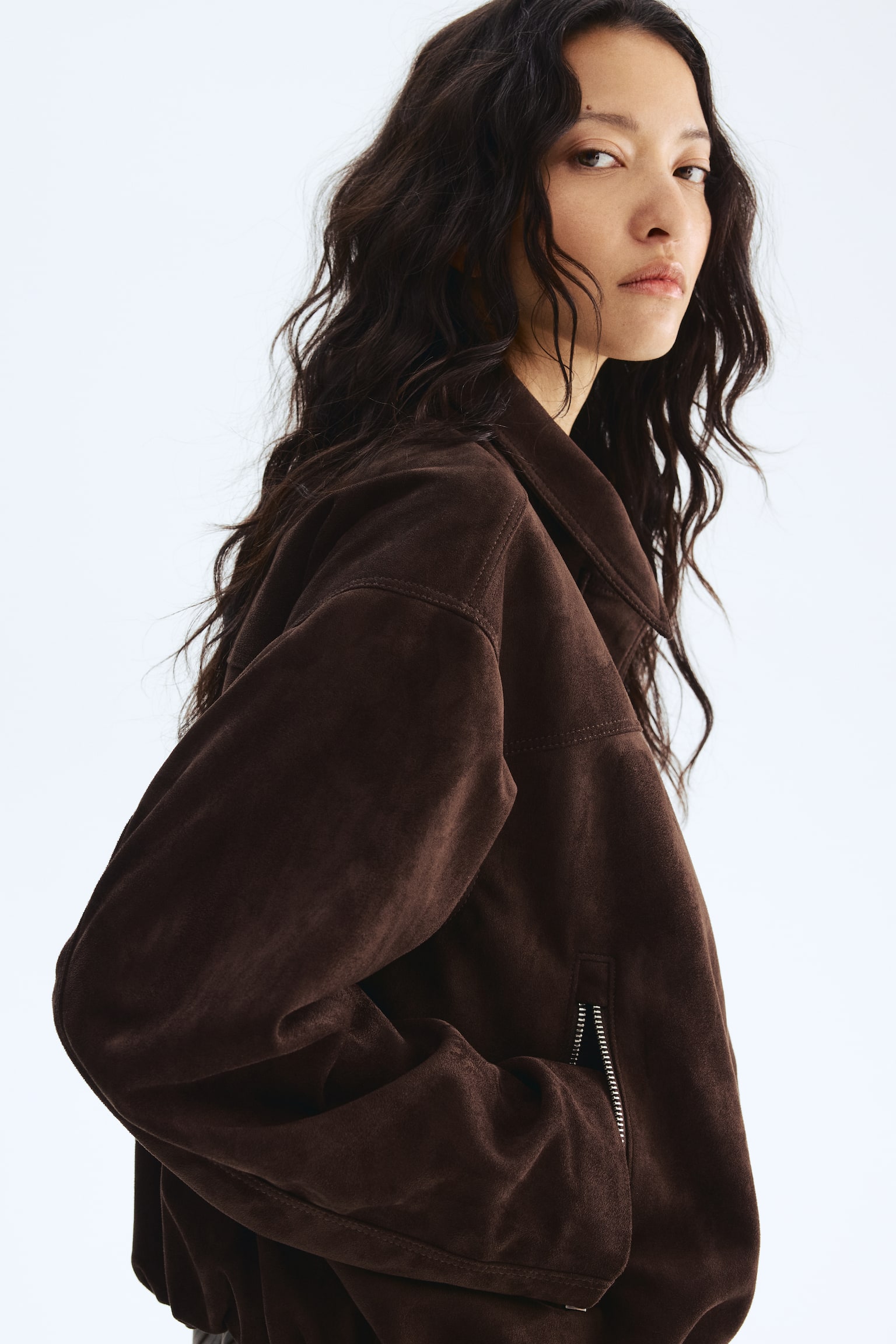 Gepeachte Jacke - Dunkelbraun/Braun - 6