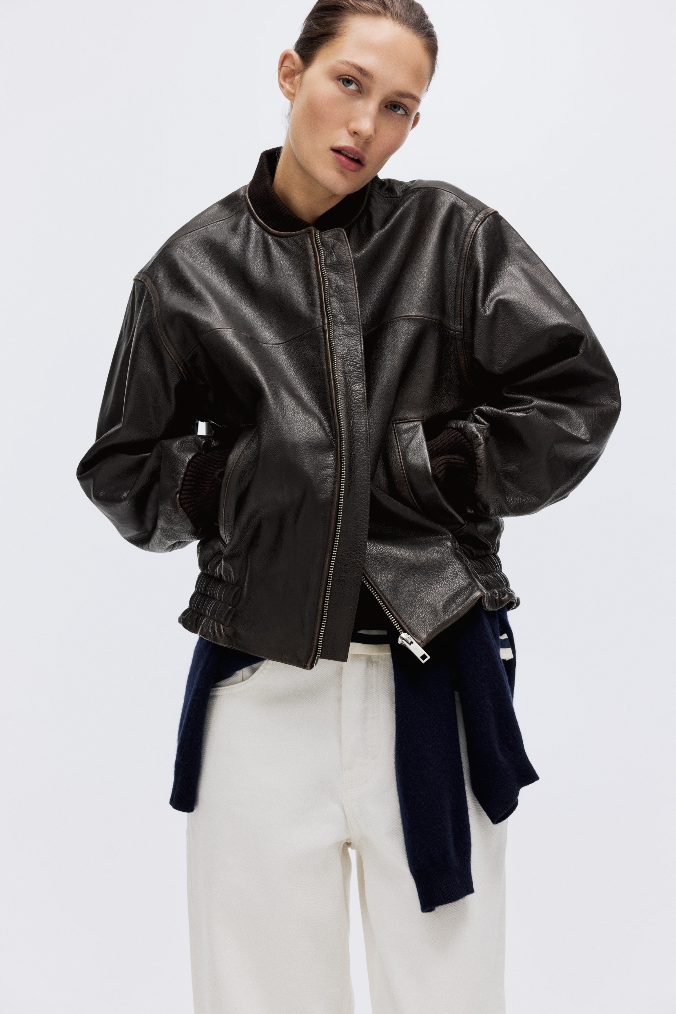 Leather Bomber Jacket from H&M - $429