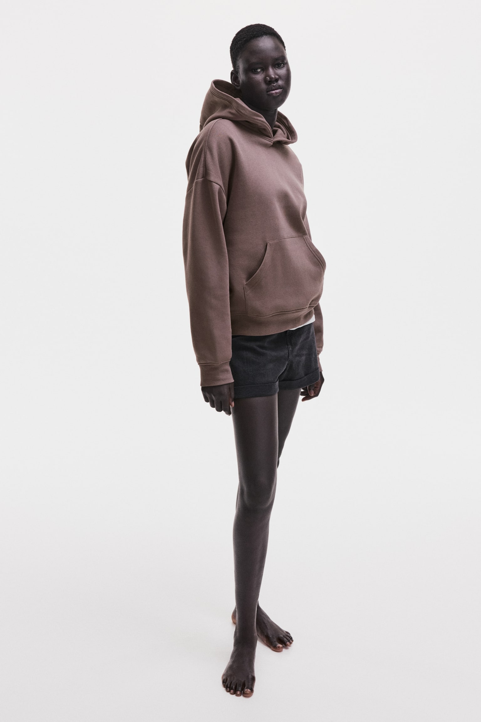 Sudadera con gorro - Gris pardo oscuro/Amarillo claro/Negro/Café oscuro/Light beige/Verde caqui/Gris - 5