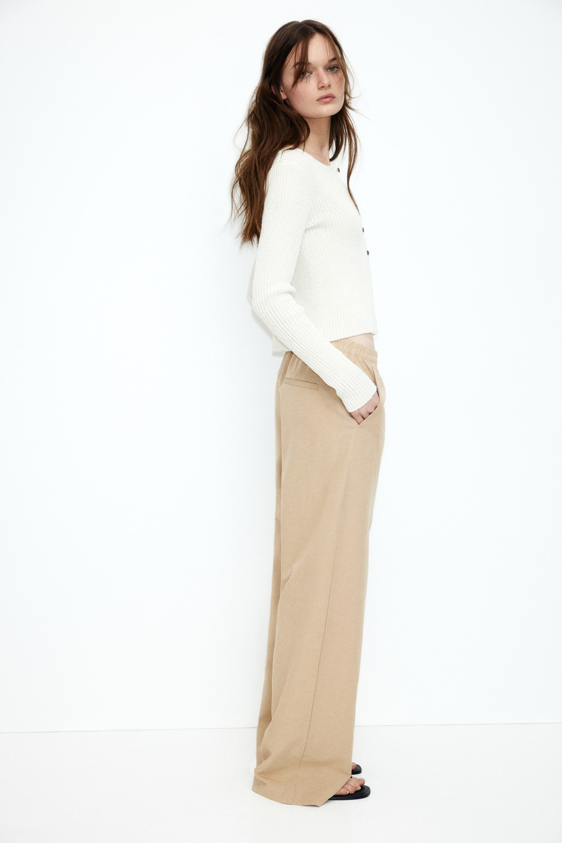 Linen-Blend Pants