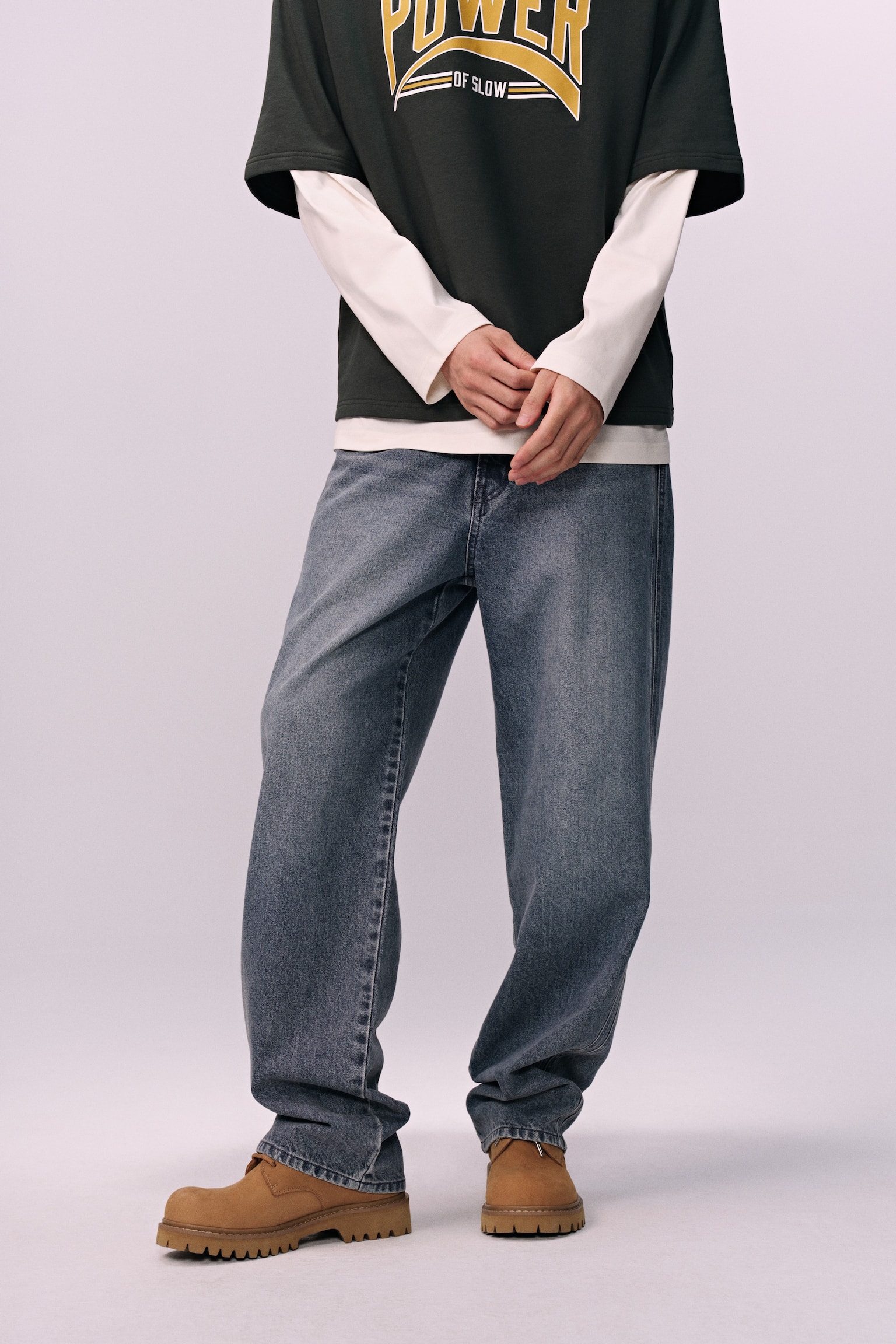 Loose Jeans - Denim blue/Dark denim grey - 6