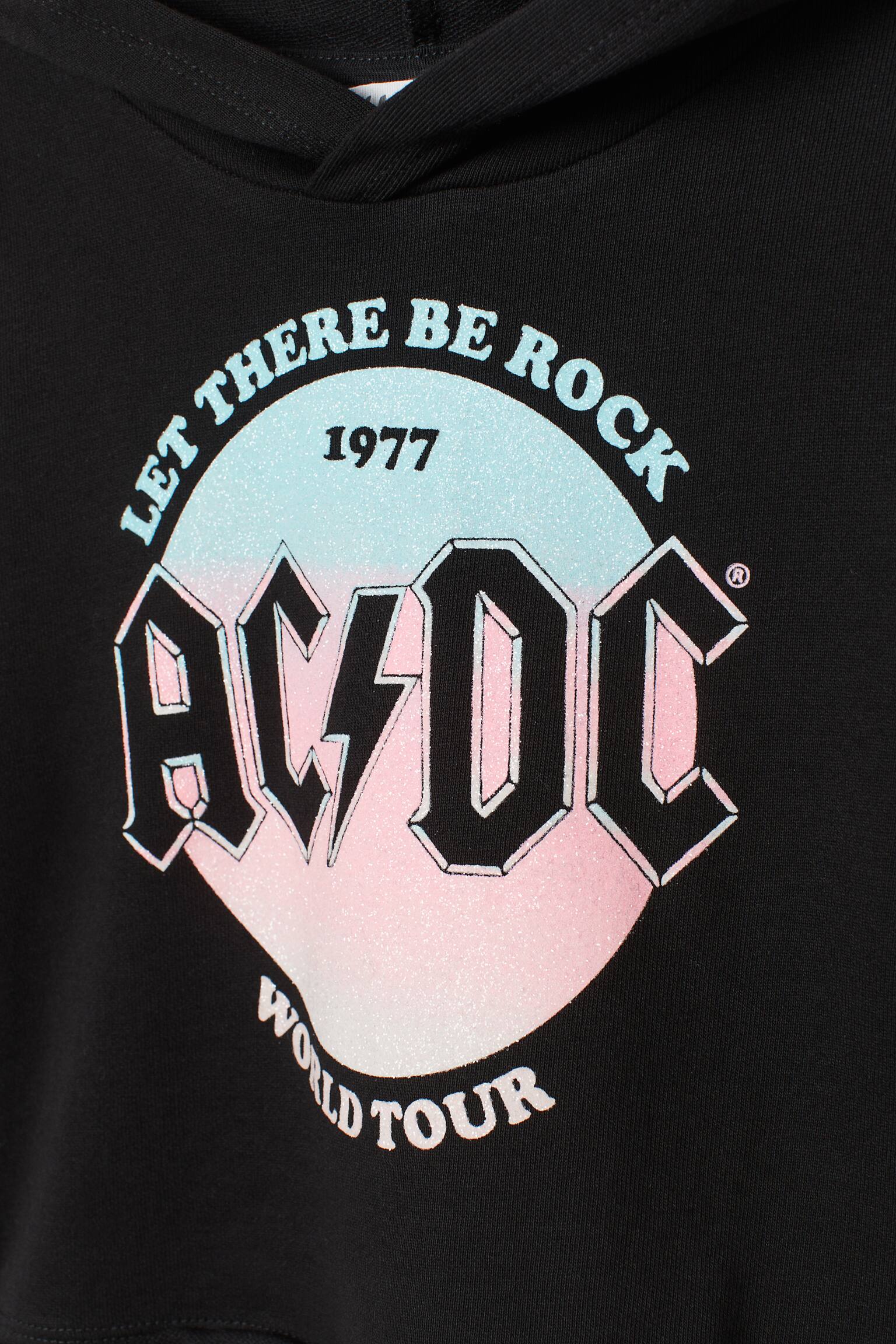 Printed hooded top - Black/AC/DC - Kids | H&M GR