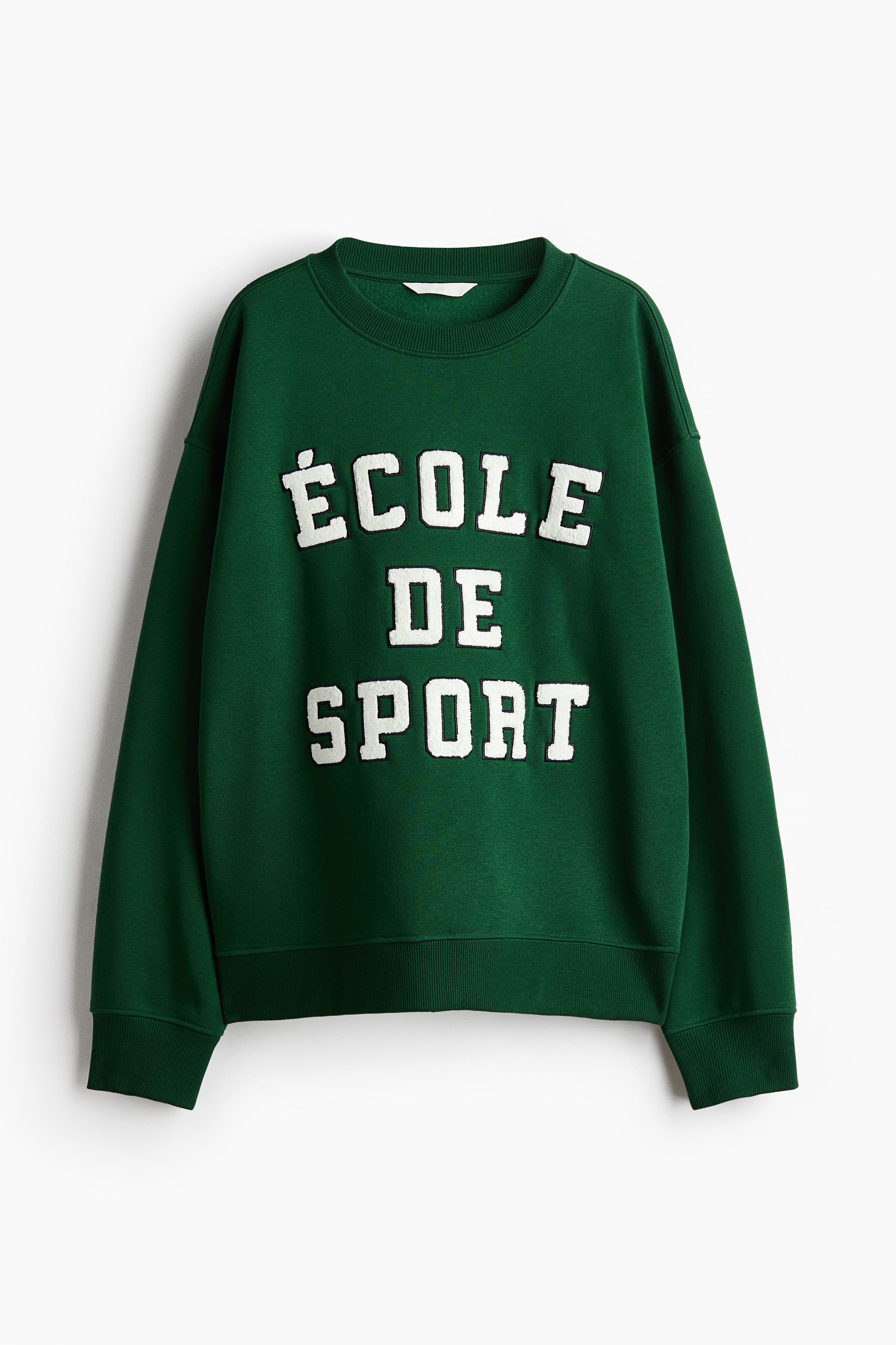 Sweatshirt with Text Motif - Dark green/École de Sport/Light pink/Athlétisme Parisien/Dark blue/Le Marais Académie/Light gray melange/Paris/Dark brown/Atelier Fleur/Navy blue/Paris/Light gray/Athletics/Cream/Le Club/Light turquoise/Art Collective/Dark gray/Brunch/Rust red/Paris