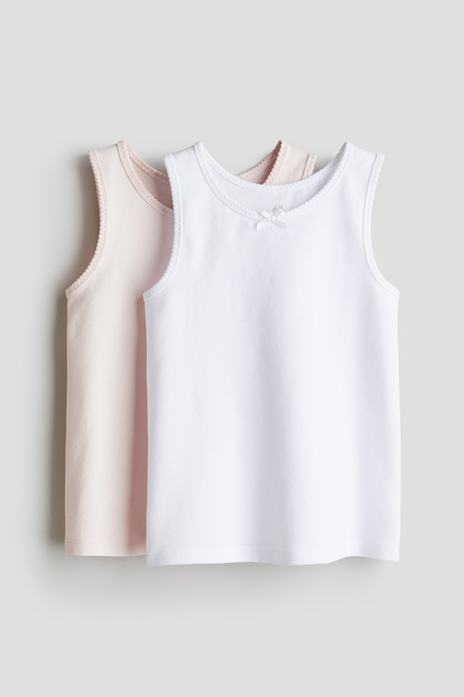 2-pack Tanks - Light pink/White/Light pink/Unicorns - 1