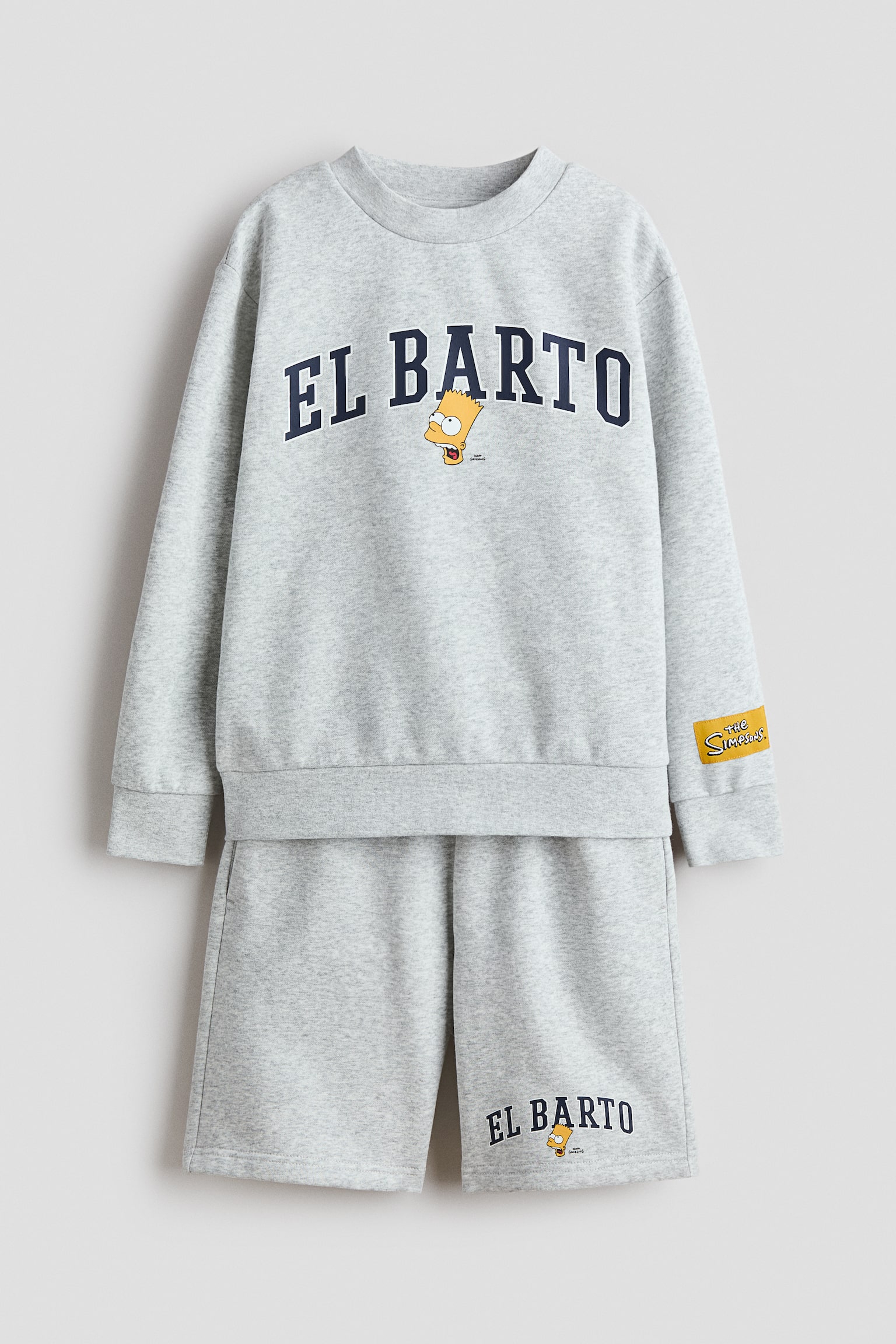2-piece printed sweatshirt set - Light grey marl/The Simpsons