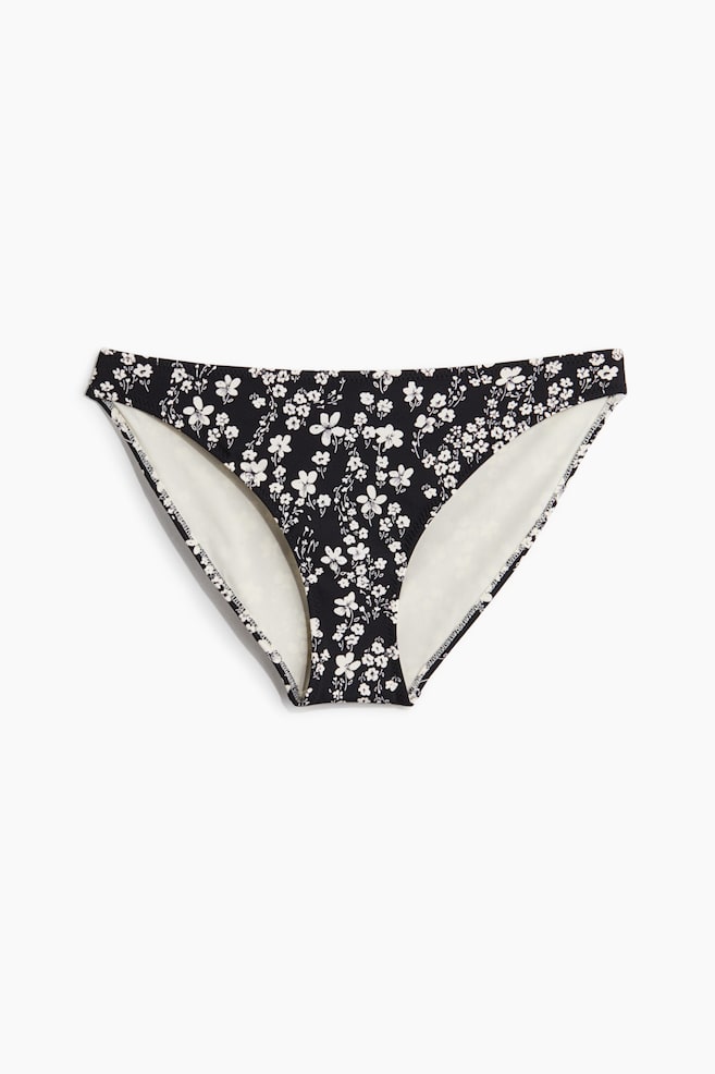 Bragas de bikini - Negro/Floreado/Verde tenue - 1
