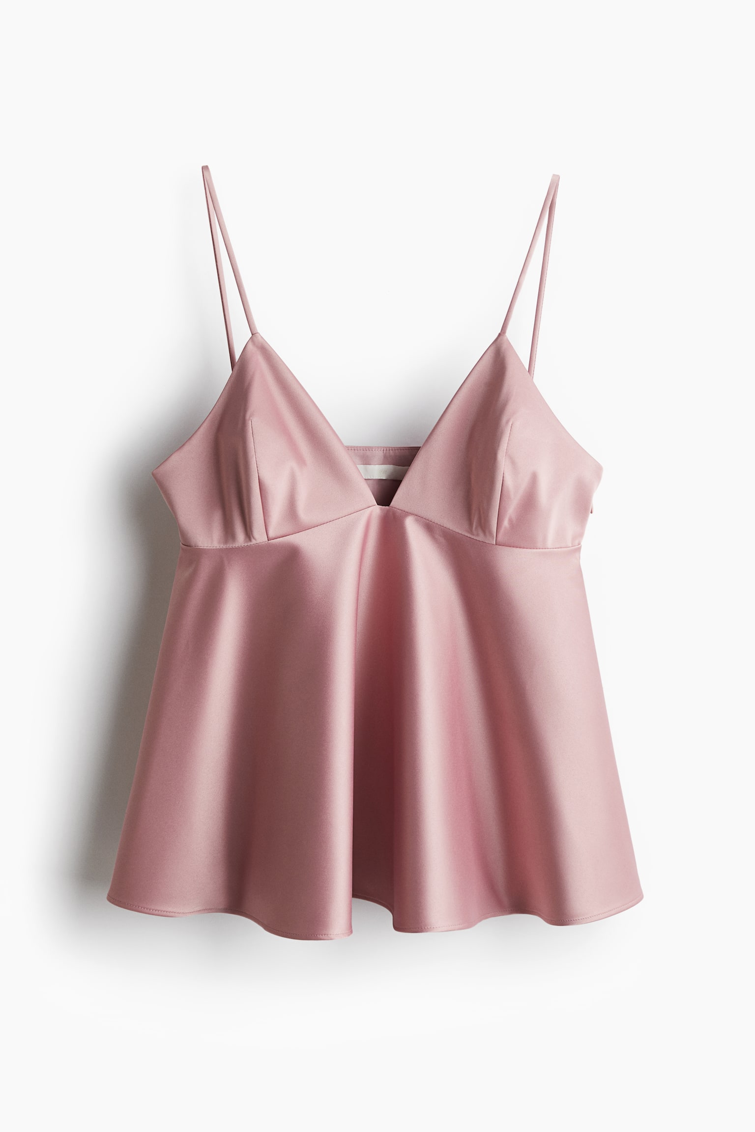 Satin top - Light pink/Black - 2