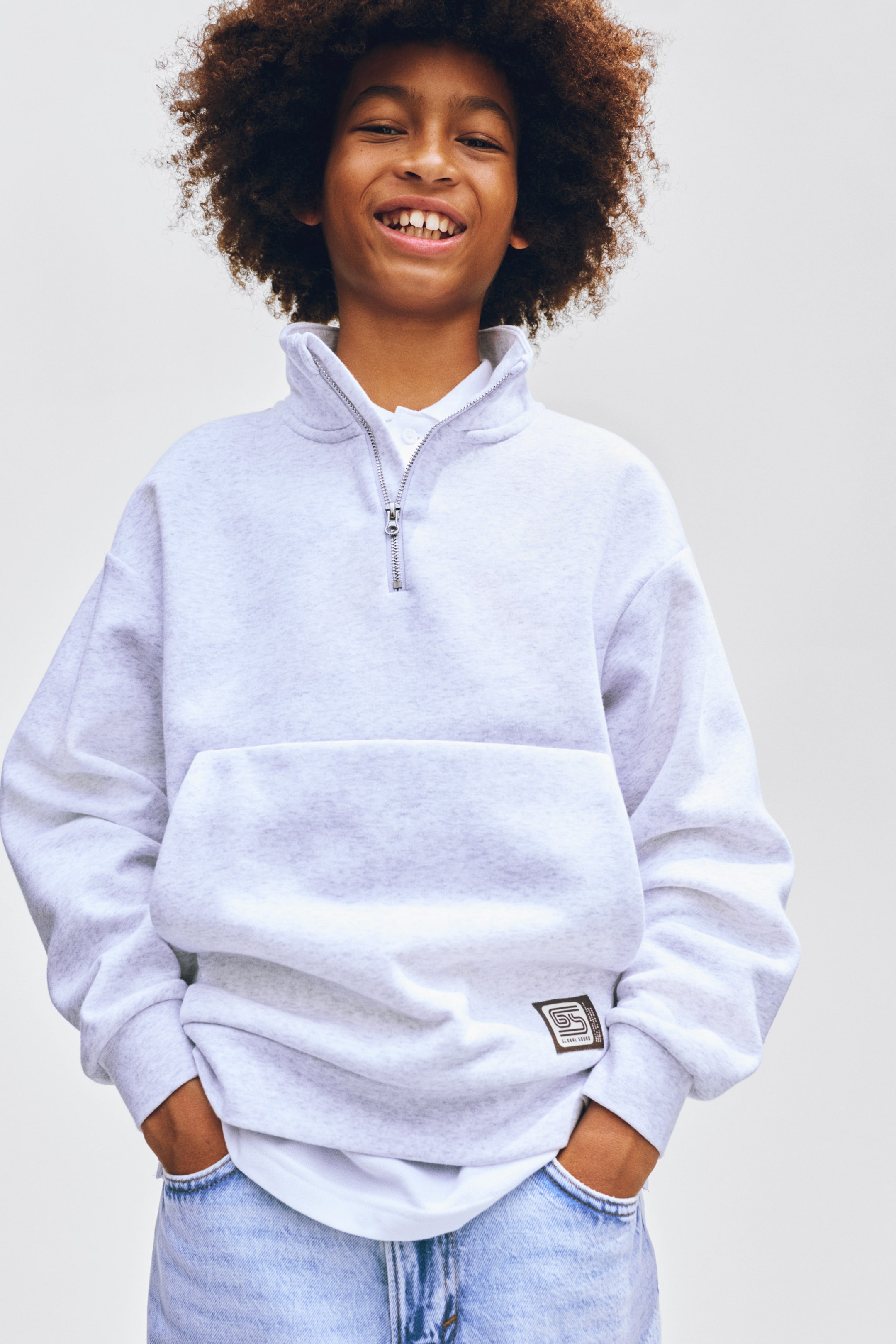 Детские худи H&M Half-Zip Sweatshirt — фото 5