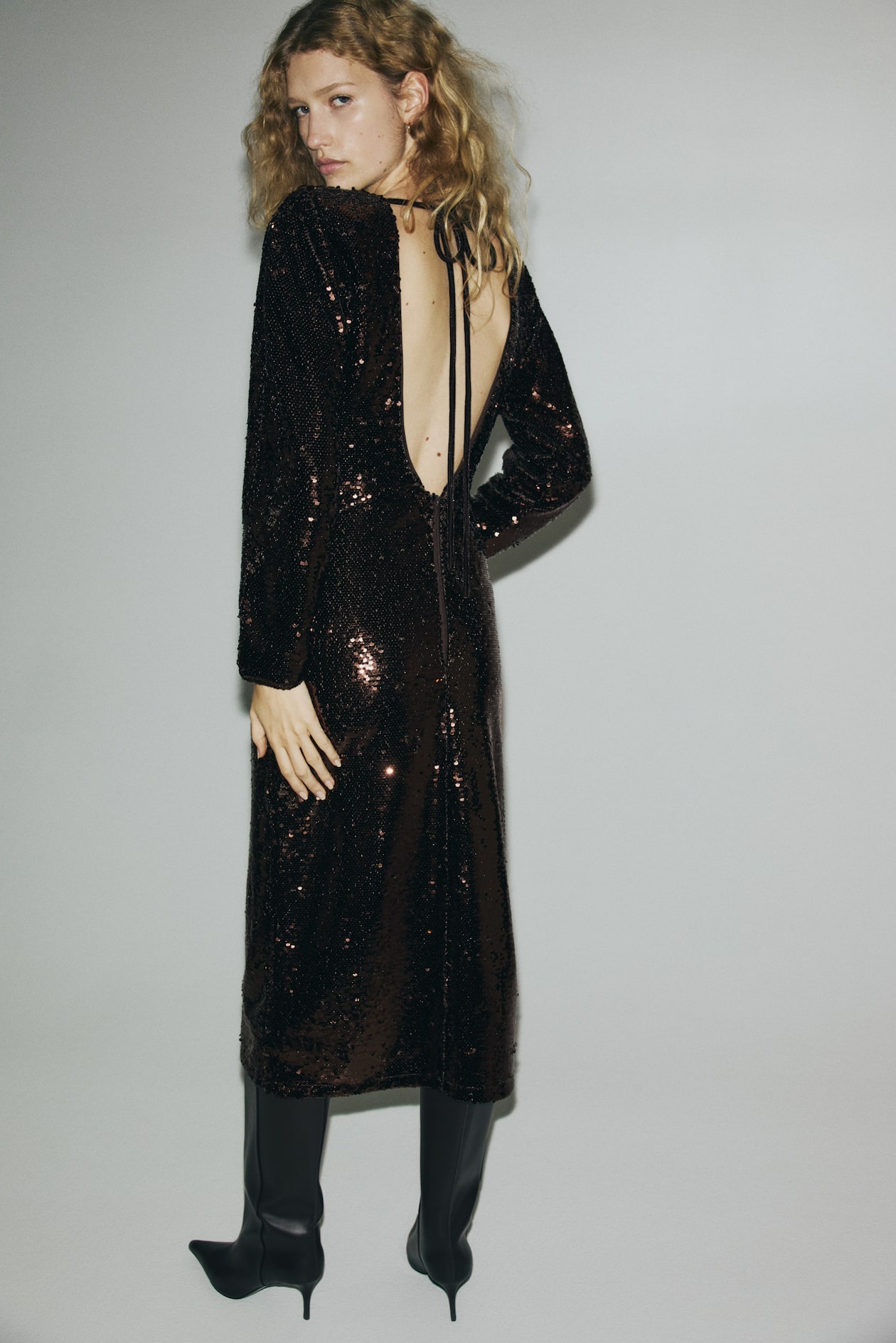 Sequined Open-Back Dress - image 2
