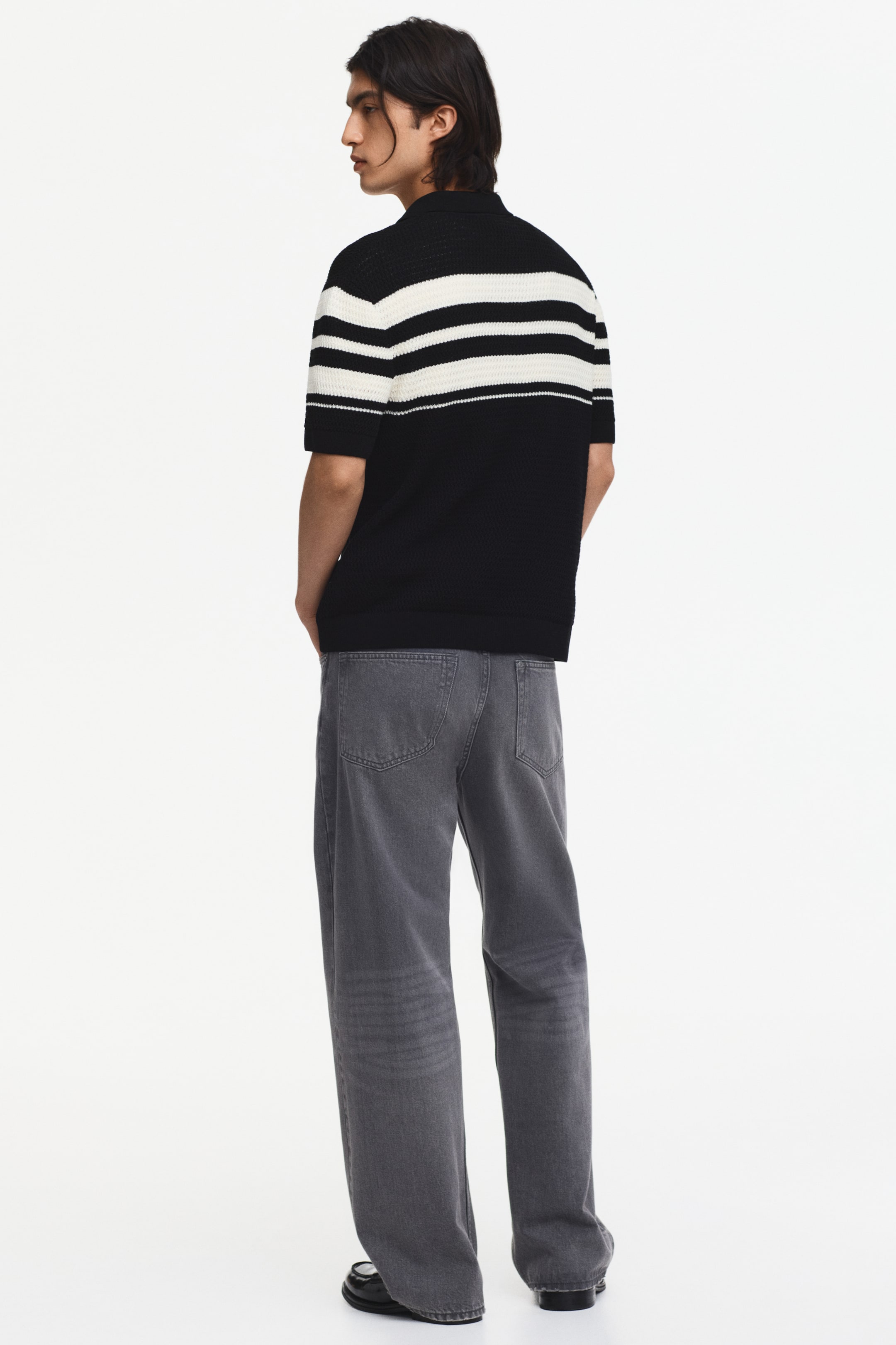 Regular-Fit Pointelle-Knit Polo Shirt