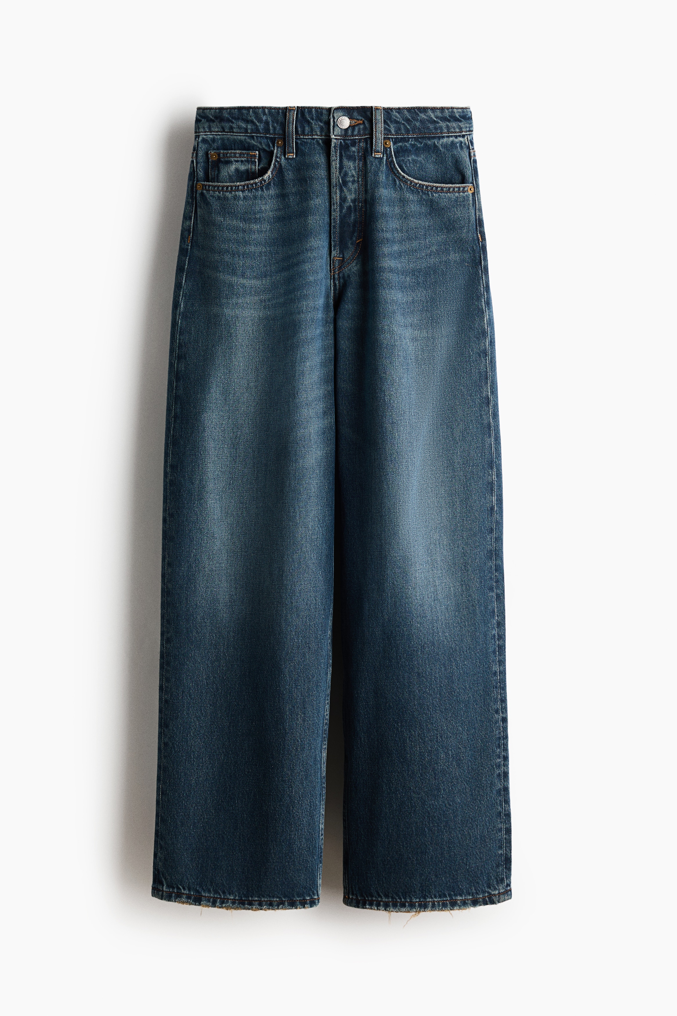 Baggy Regular Waist Jeans - Tumma deniminsininen/Vaalea deniminsininen/Deniminvalkoinen