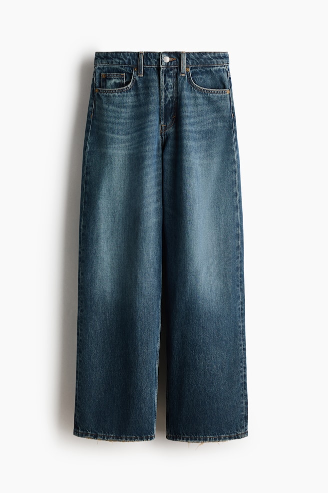 Baggy Regular Waist Jeans - Mørk denimblå/Denimsort/Lys denimblå/Denimblå/Denimhvid - 1