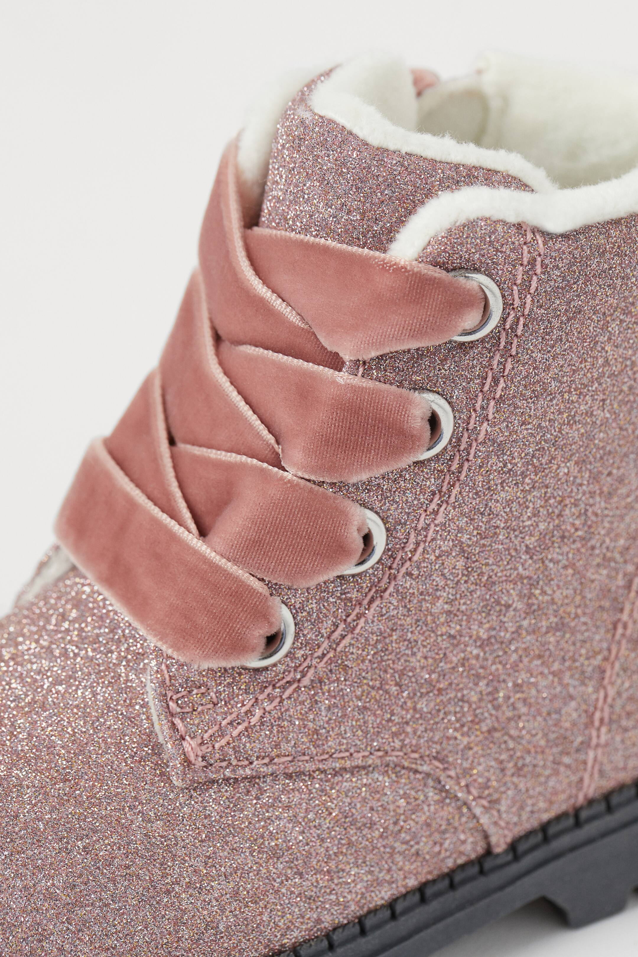 View larger image: Fleece-lined boots - Glittery pink - Kids | H&M HK 3