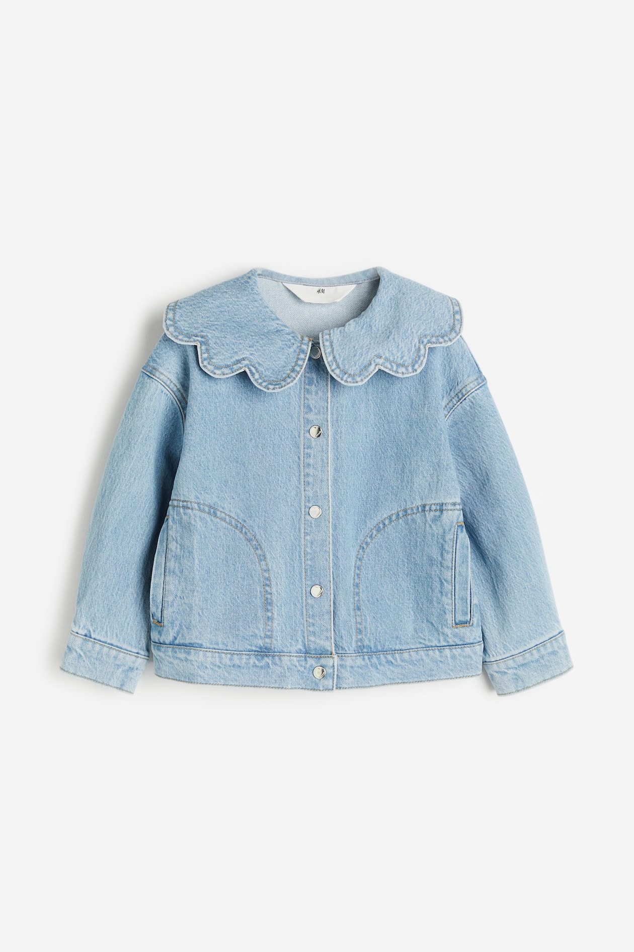 Collared denim jacket Light denim blue Kids H&M