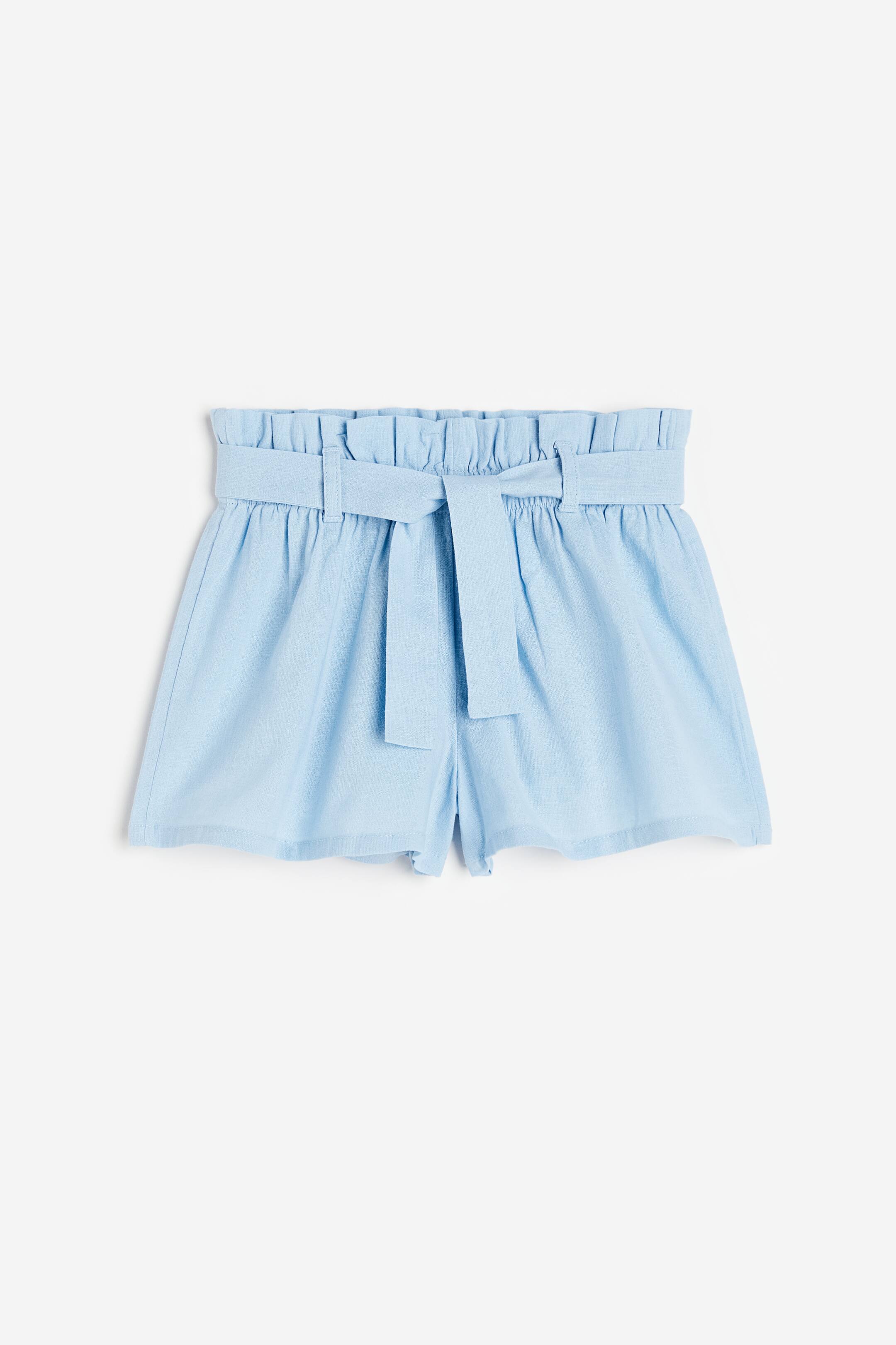 View larger image: Linen-blend shorts - Light blue - Kids | H&M HK 1