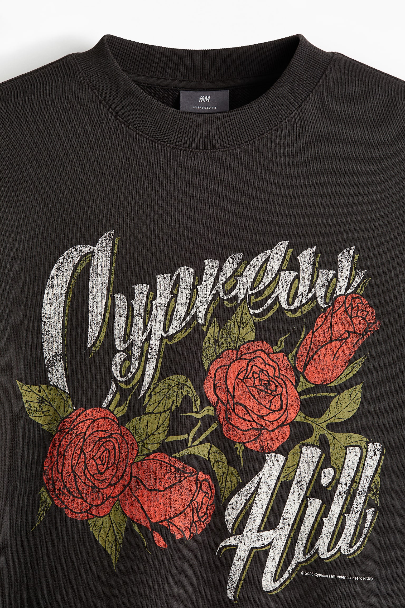 加大碼圖案運動衫 - 黑色/Cypress Hill/酒紅色/史努比/黑色/Motörhead/Cream/The British Museum/混灰色/史努比/深綠色/史努比/淺米色/Keith Haring/深綠色/Keith Haring/黑色/MTV - 2