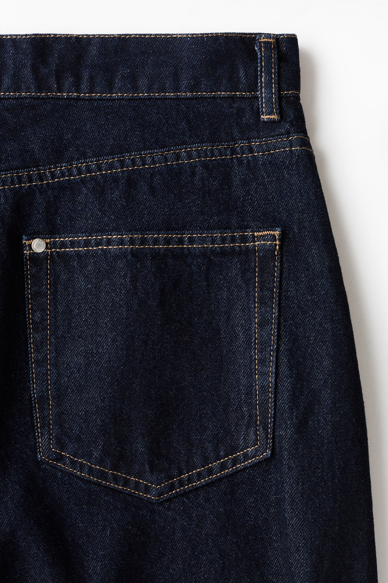 Мужские джинсы H&M Baggy Barrel-Leg, цвет: Тёмный джинсовый синий — фото 6