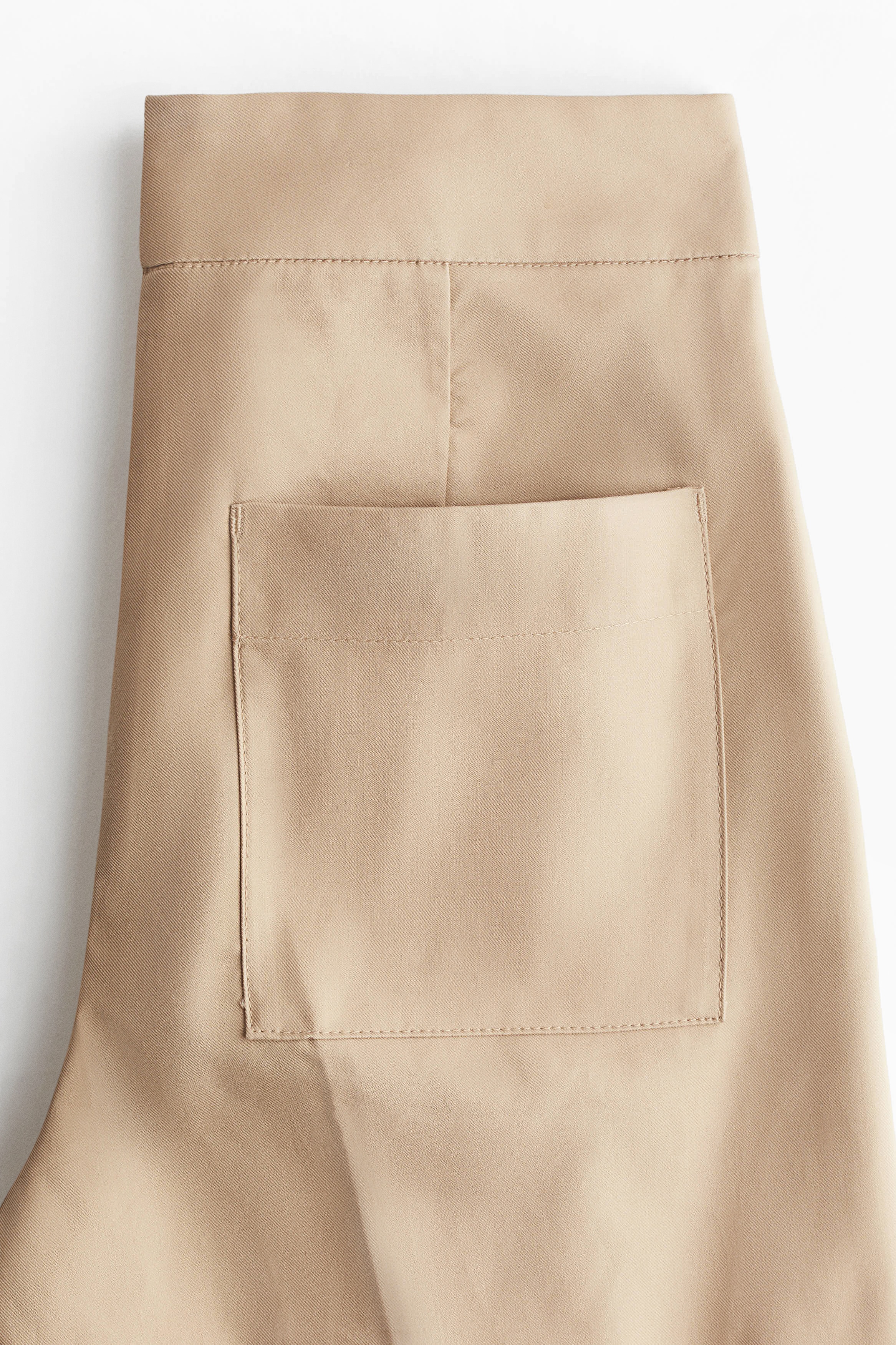 Wide twill trousers