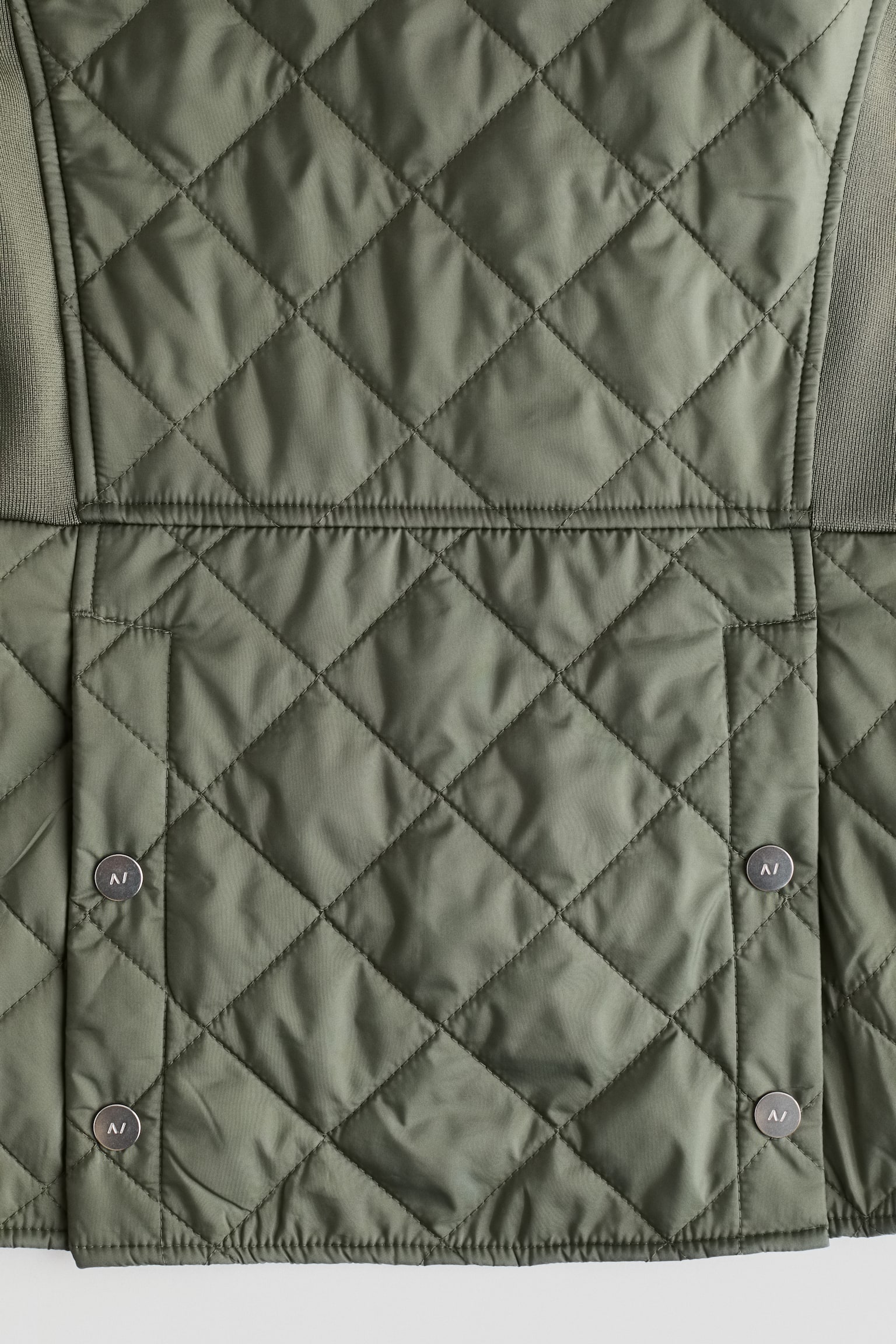 Lightly padded stable jacket - Khaki green - 4