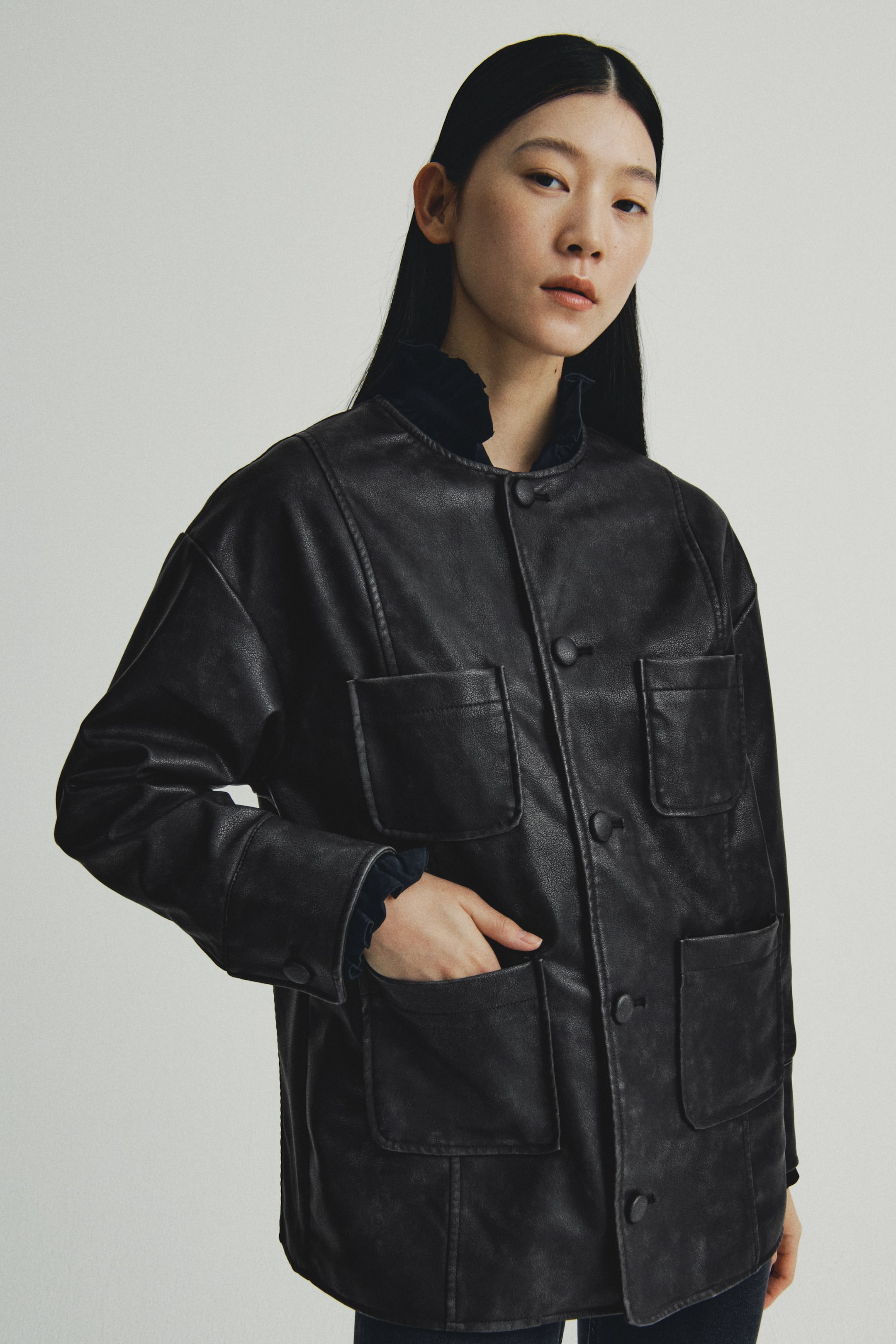 拡大画像を表示: コーティングジャケット - ブラック - レディース | H&M JP 2